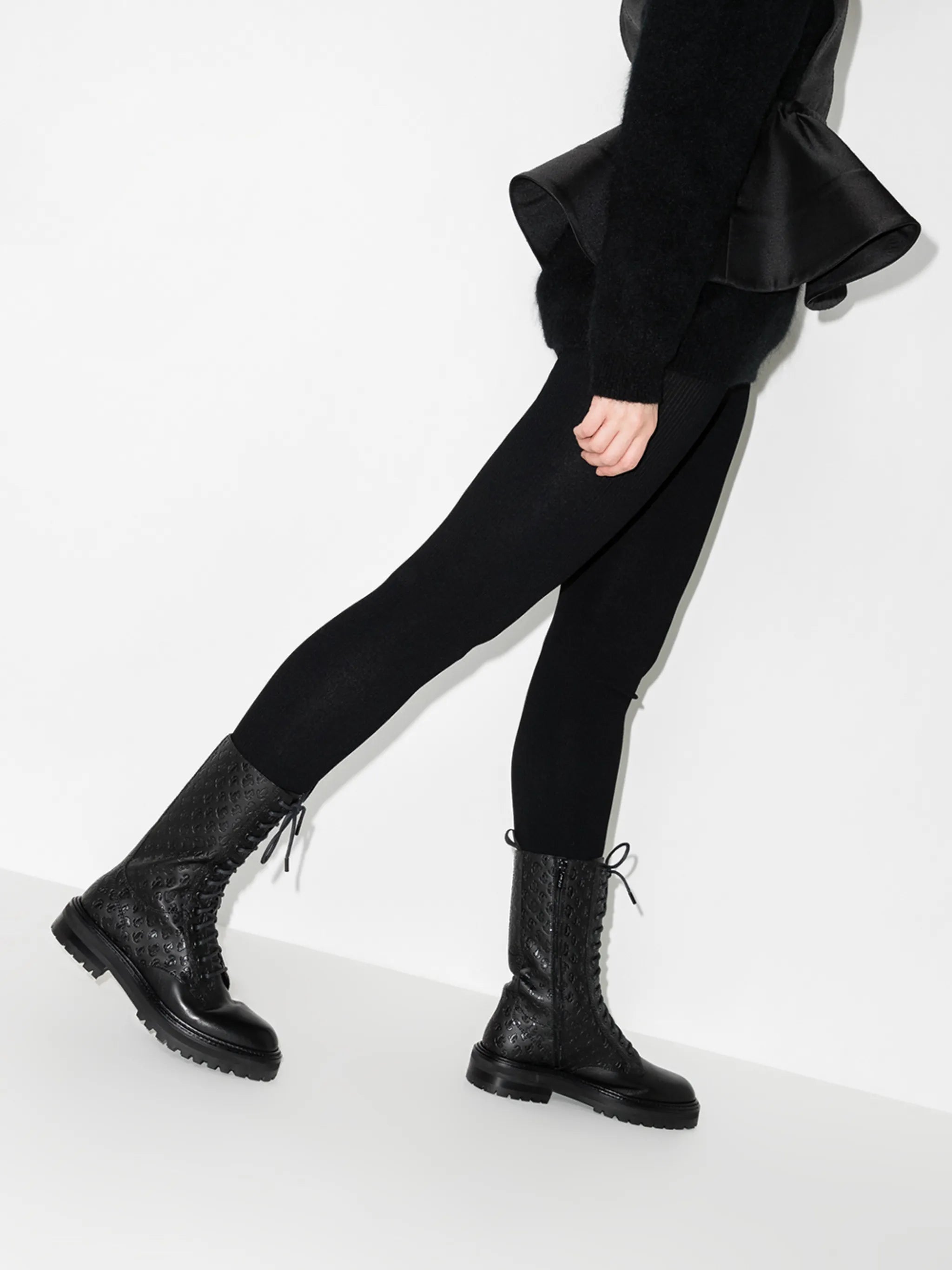 Cora logo-debossed boots