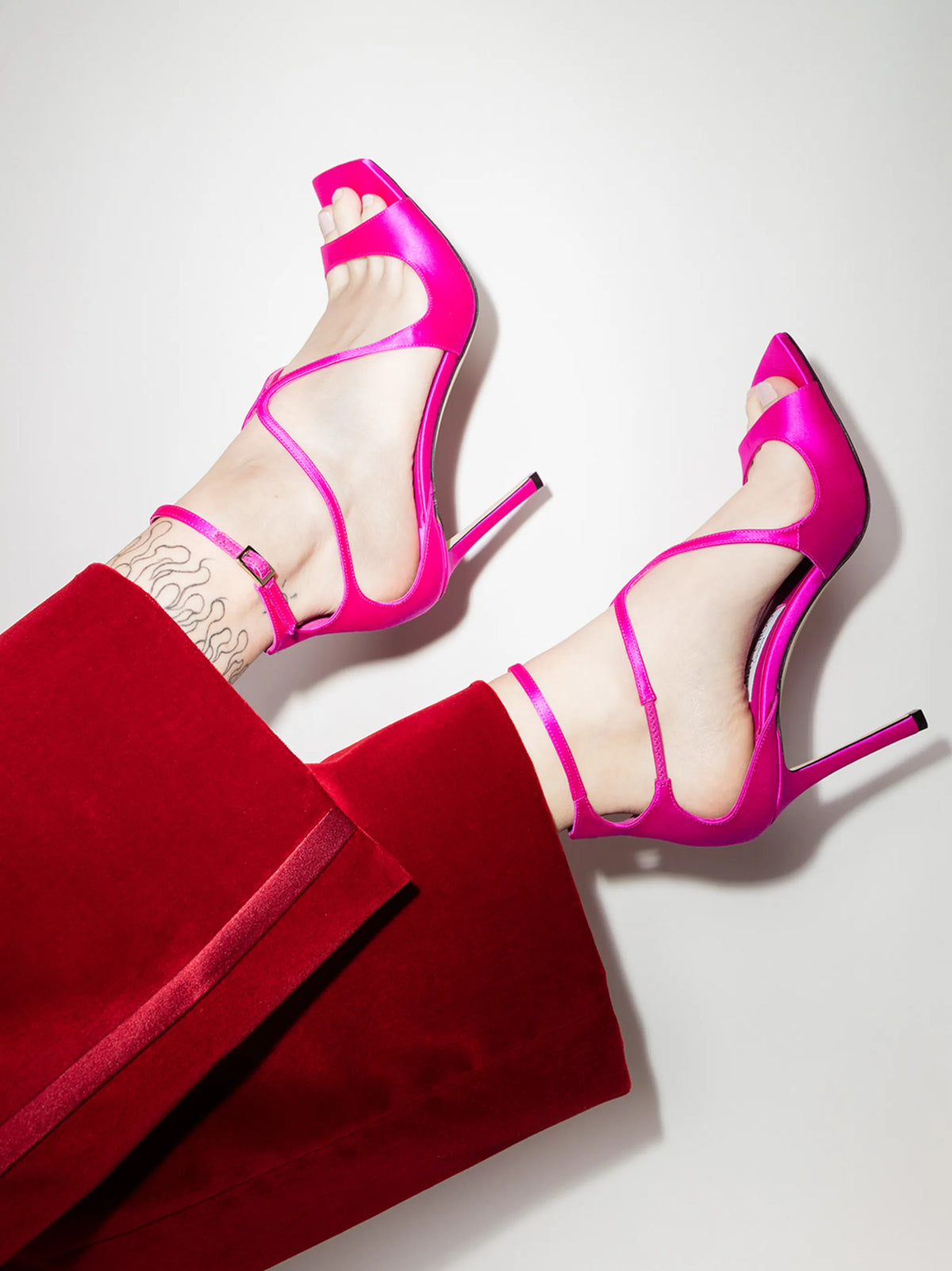 Azia 95mm satin sandals
