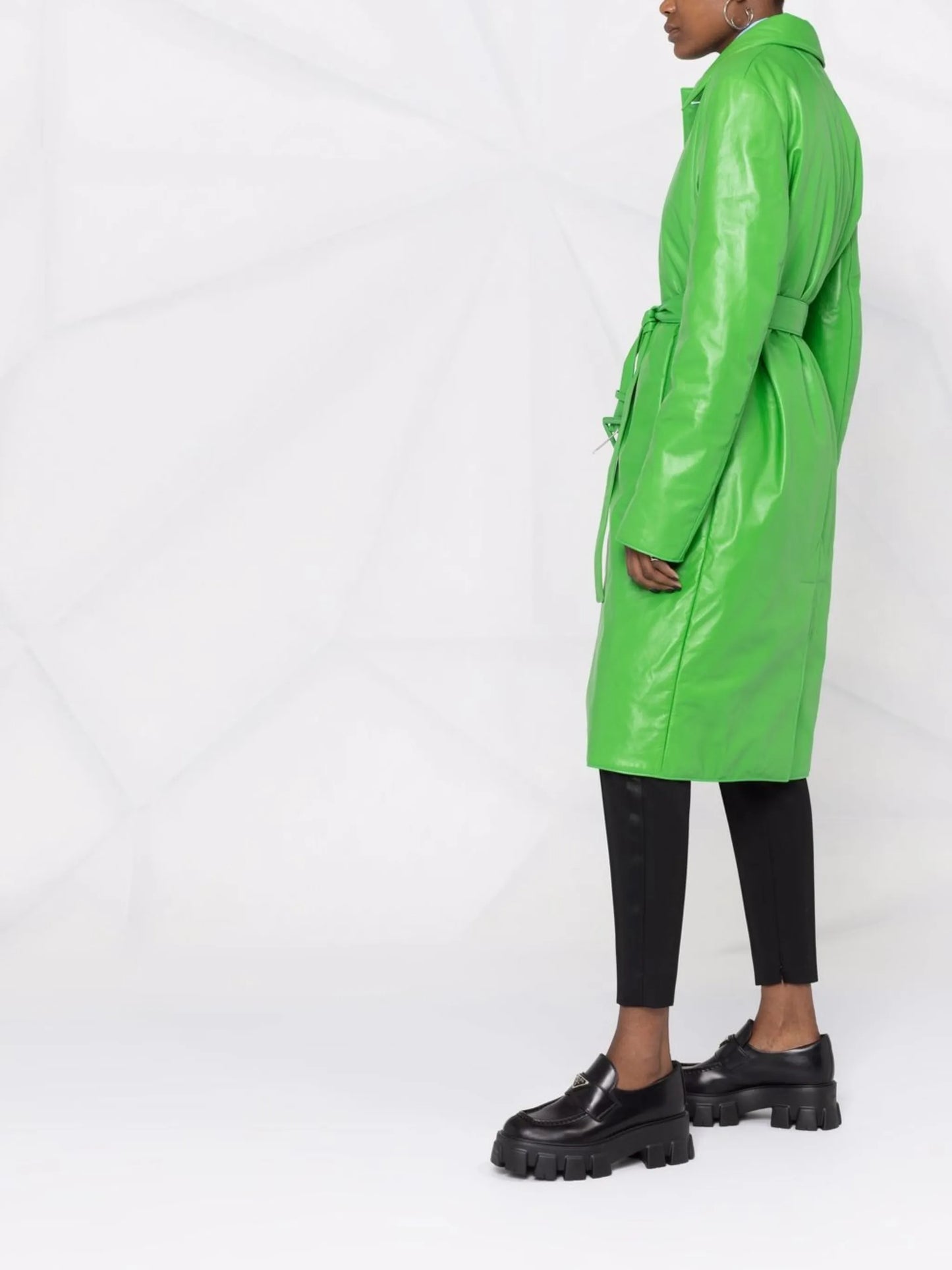 single-breasted belted coat