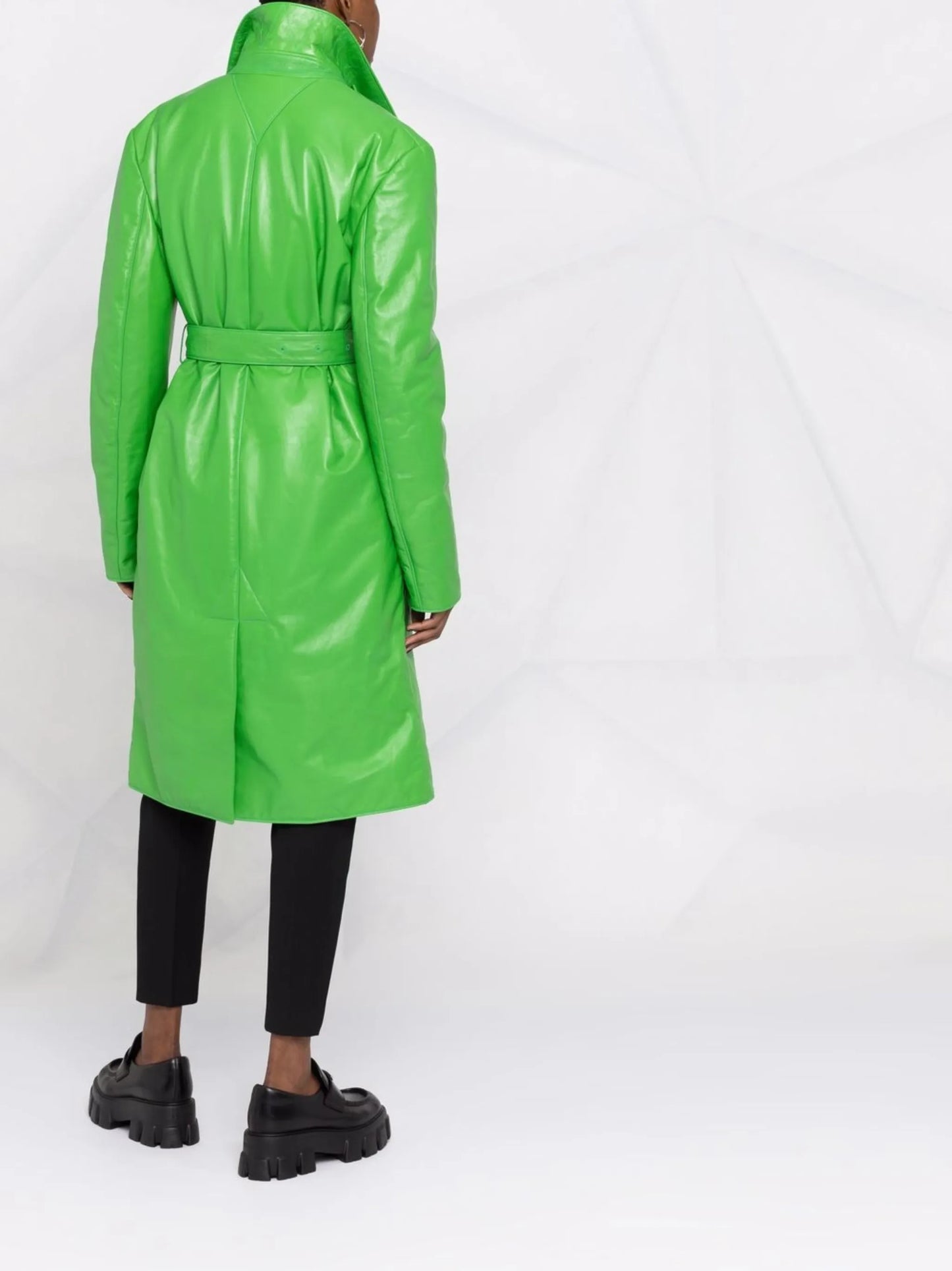 single-breasted belted coat