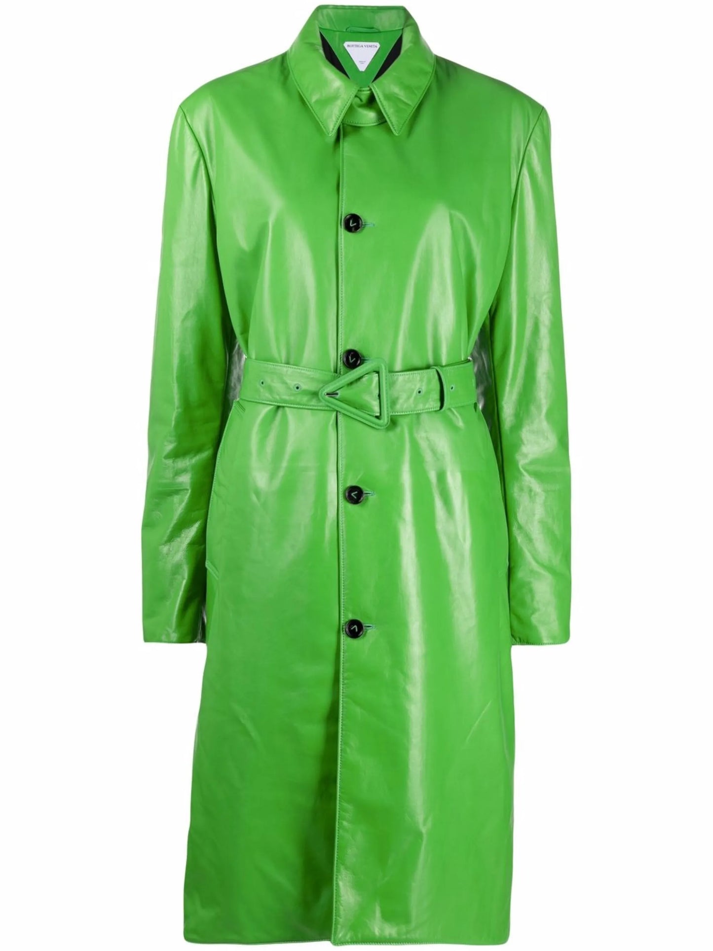 single-breasted belted coat