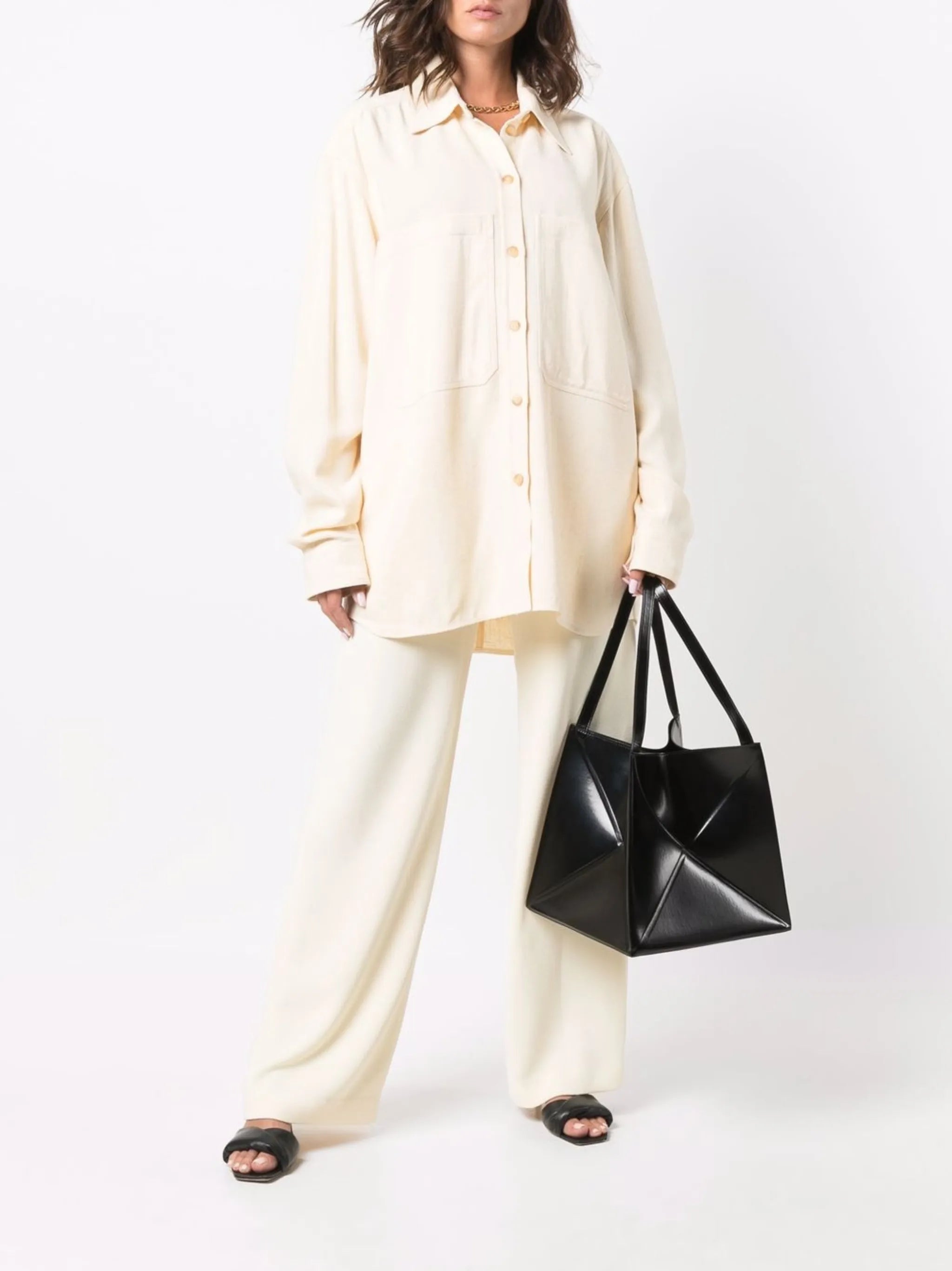 vegan leather tote bag
