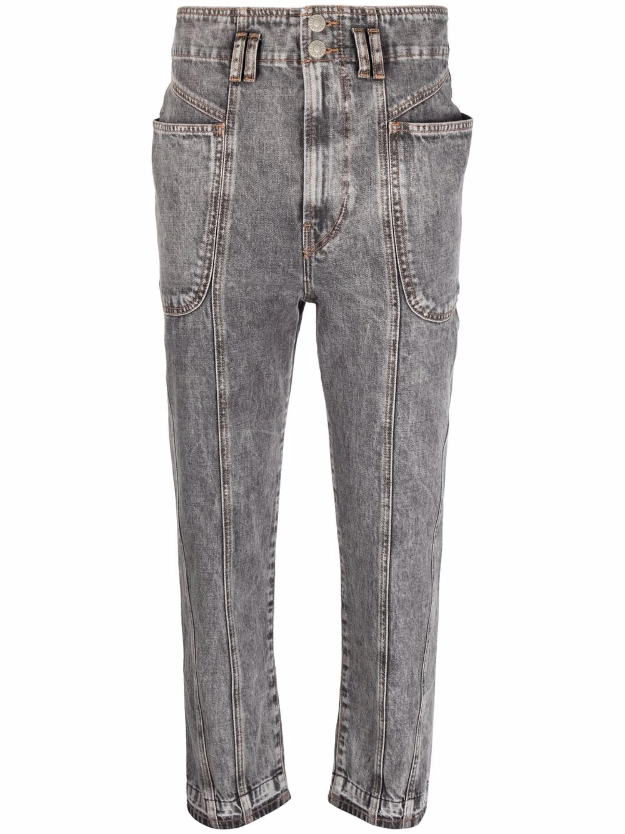 high-rise cropped jeans