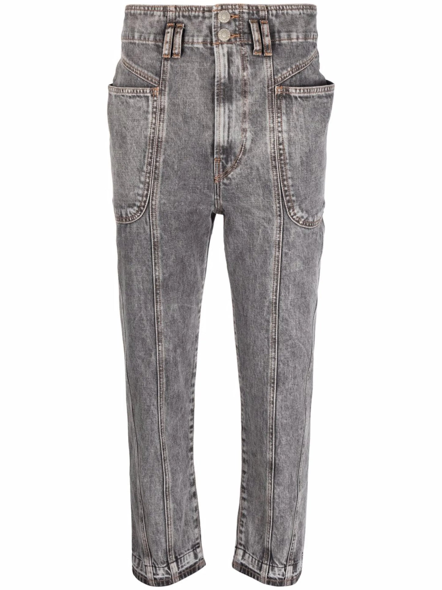 high-rise cropped jeans