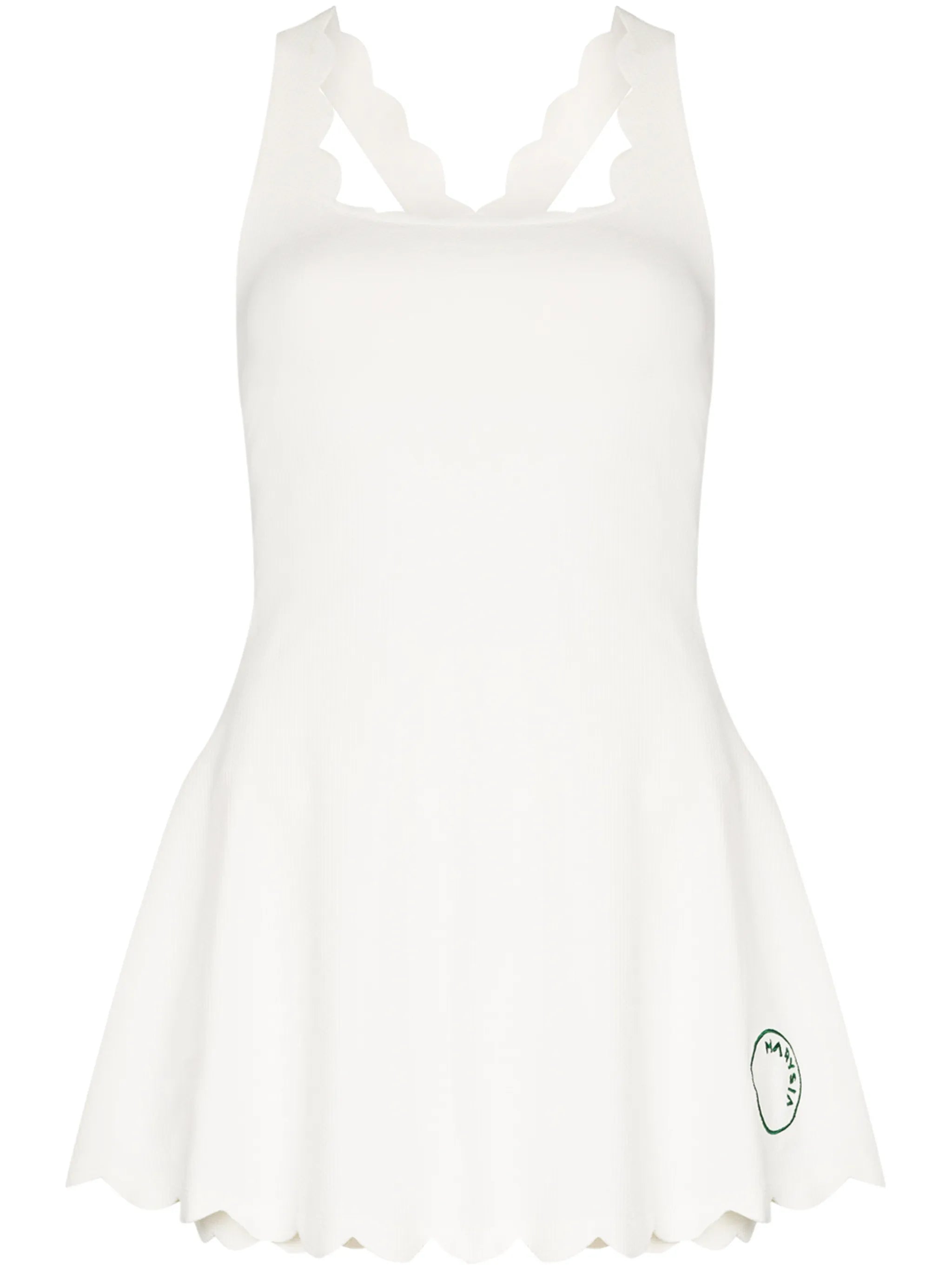 Serena scalloped edge mini dress