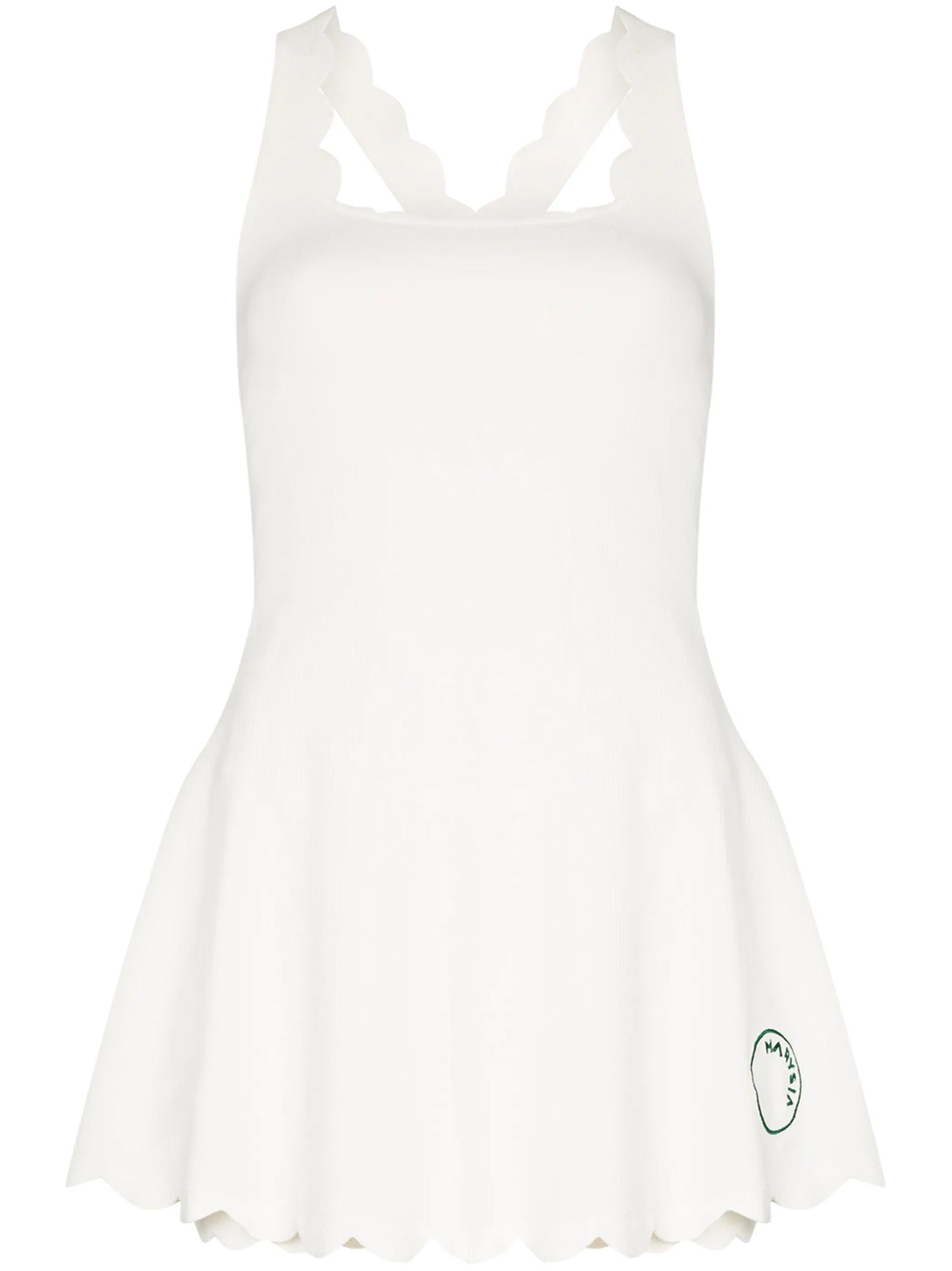 Serena scalloped edge mini dress