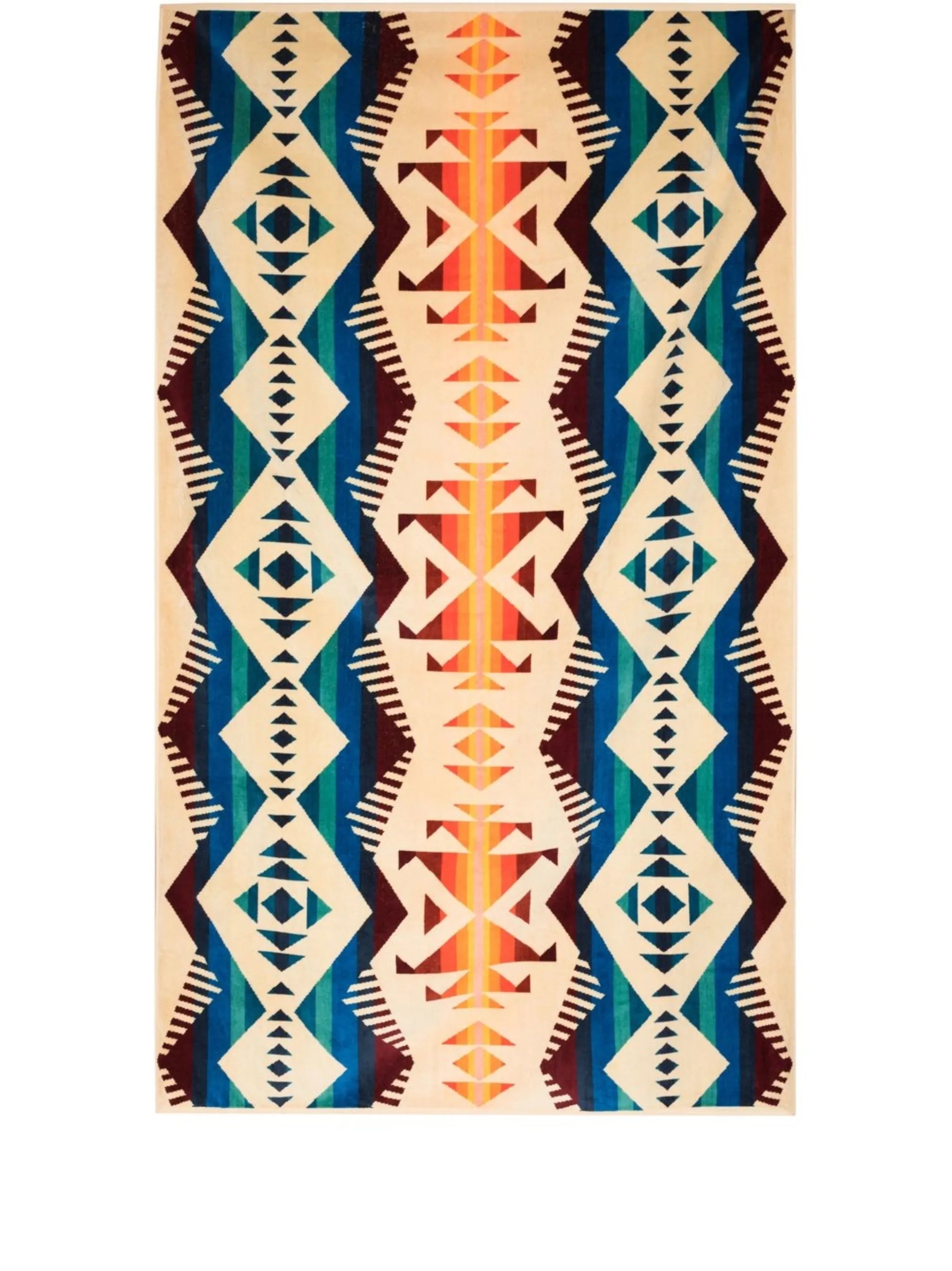 motif-print beach towel