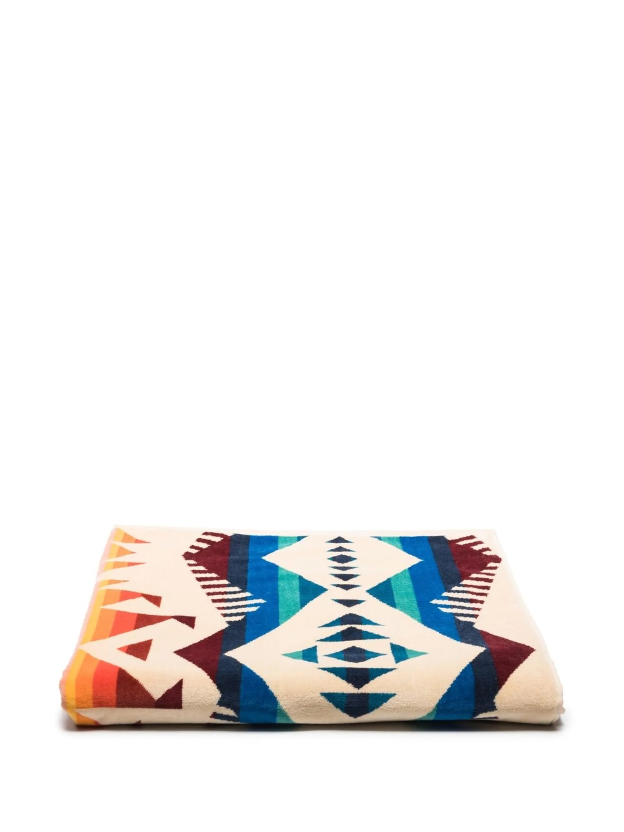 motif-print beach towel