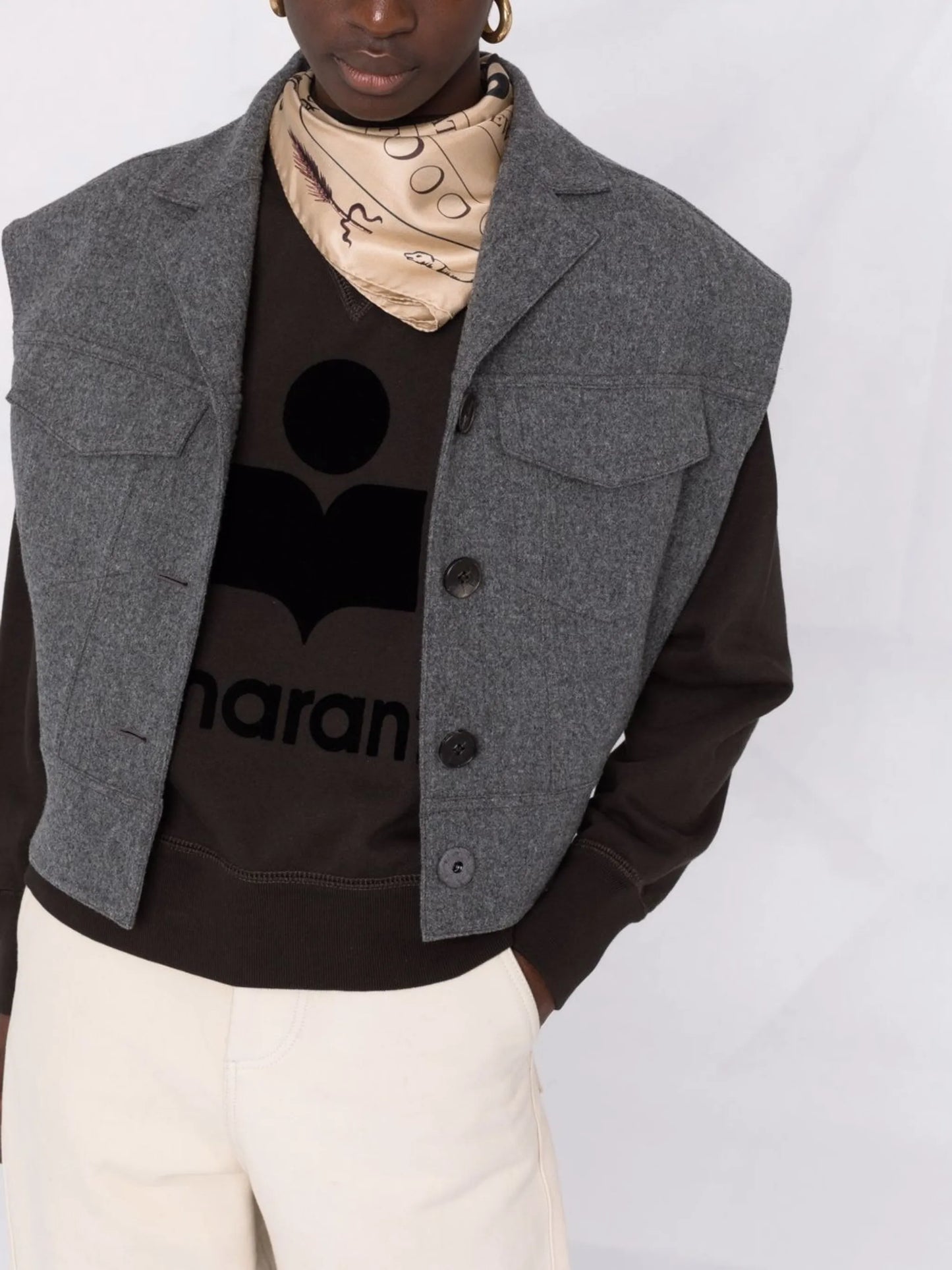 Moby flocked-logo sweatshirt