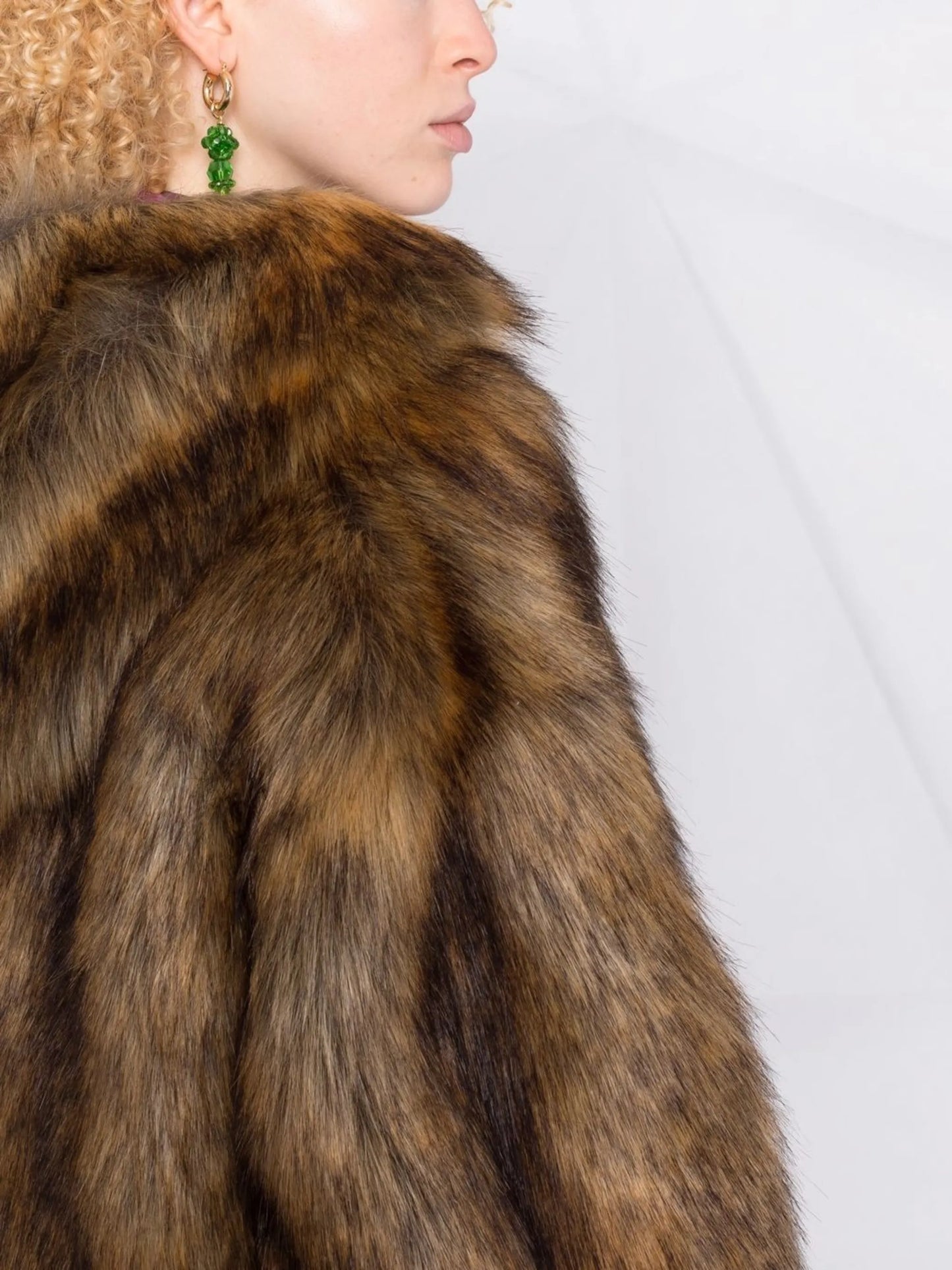 textured-finish long-sleeve coat