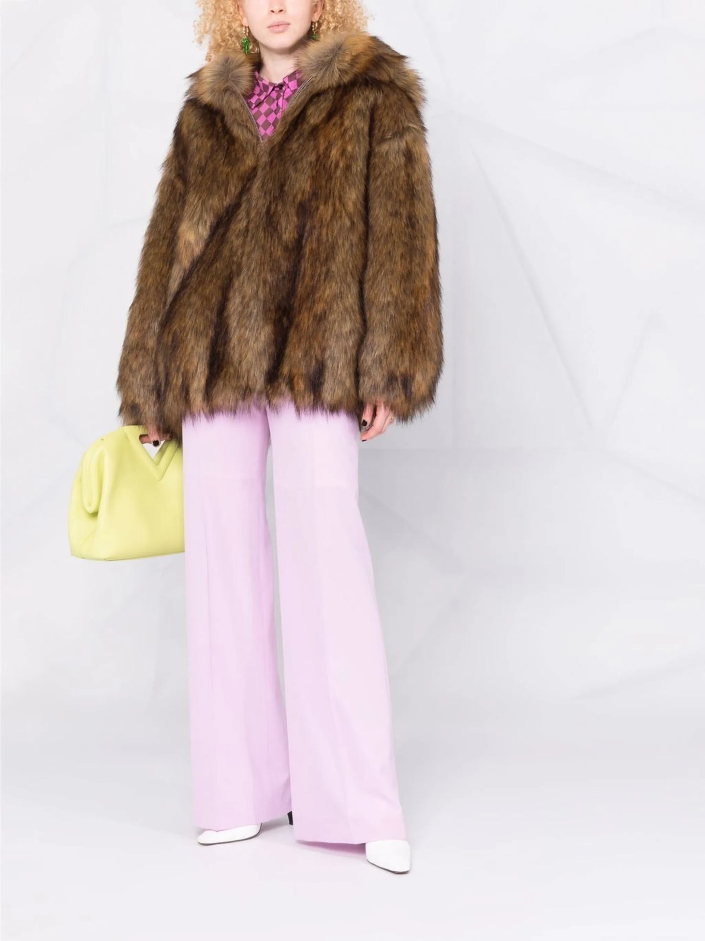 textured-finish long-sleeve coat