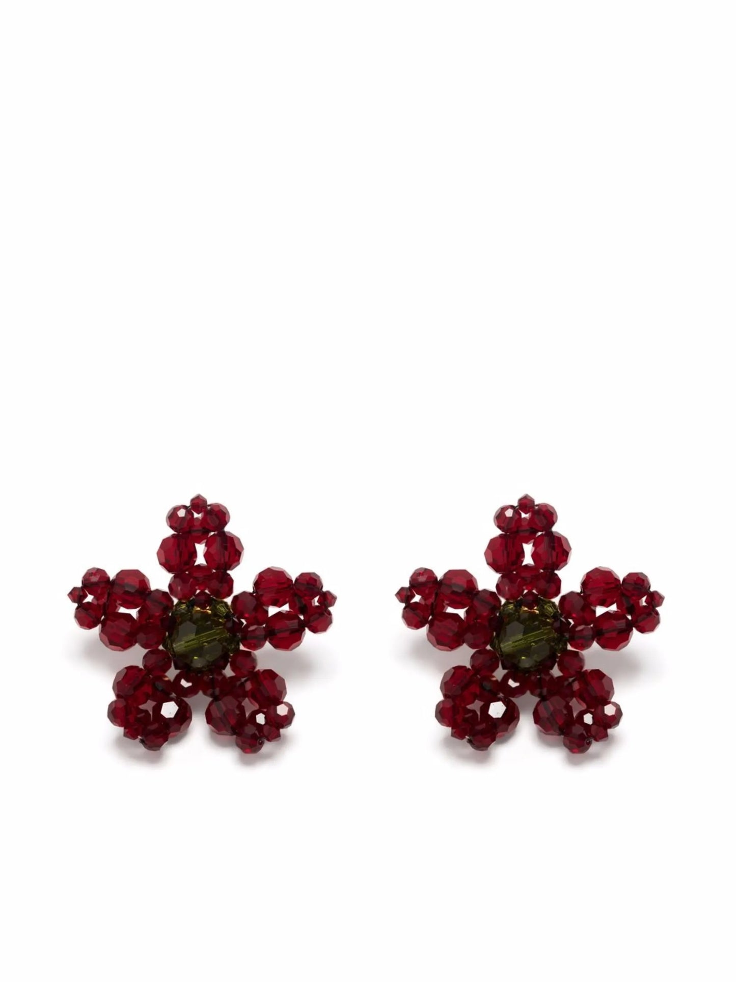 flower crystal earrings