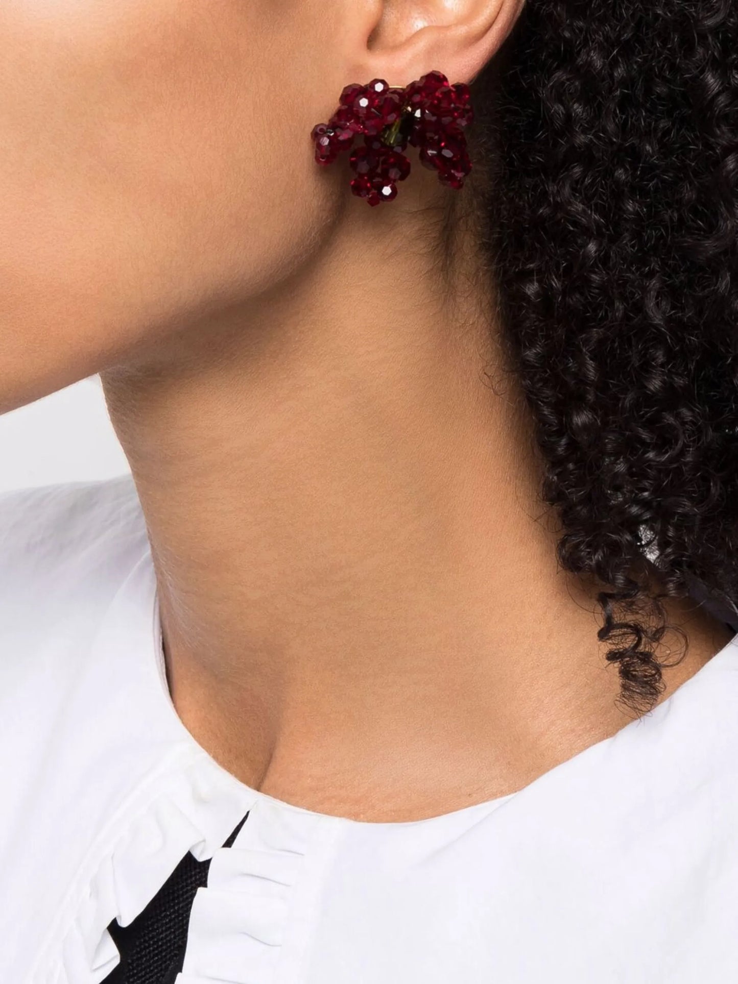 flower crystal earrings