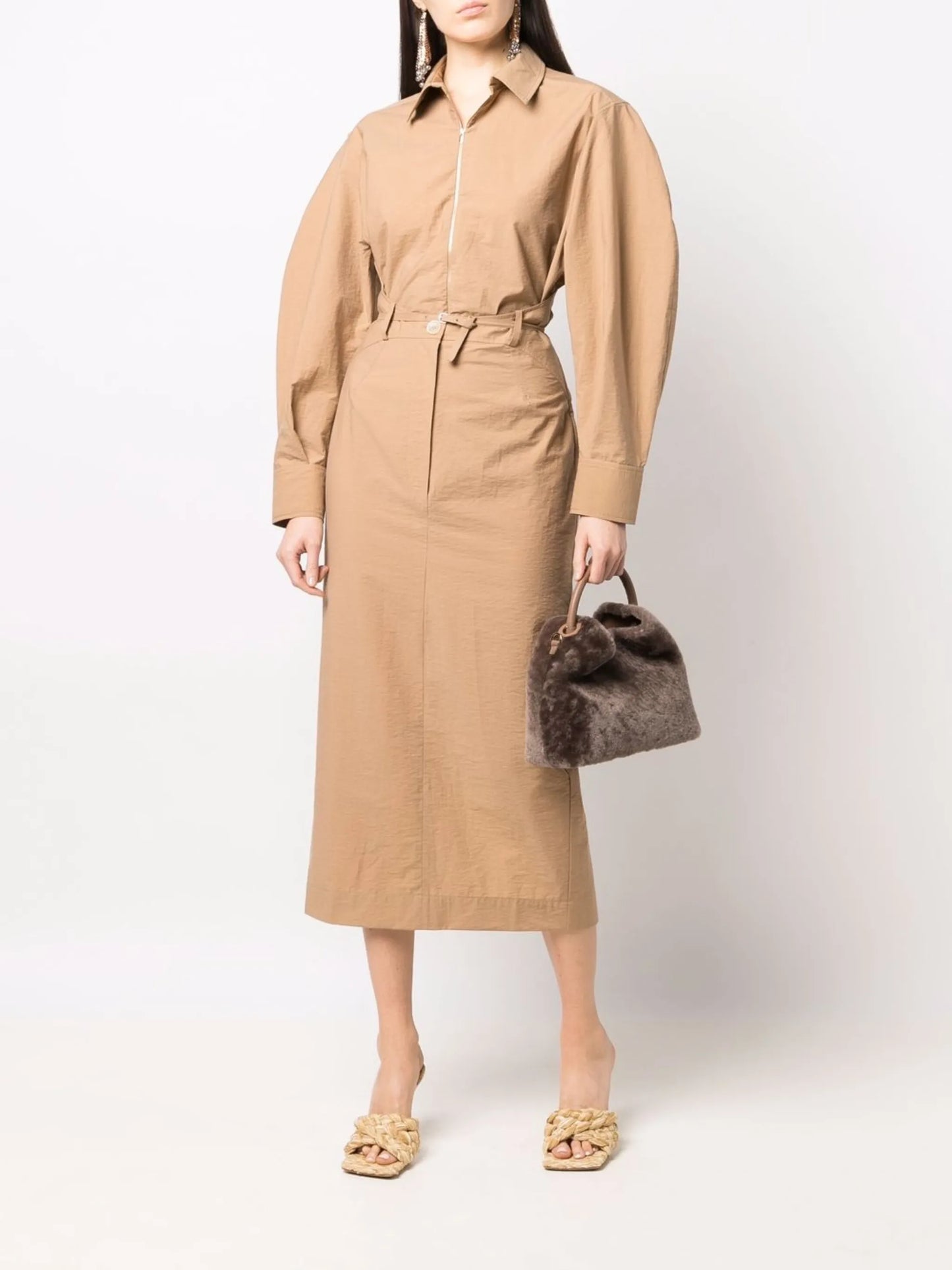 Uzco puff-sleeve dress