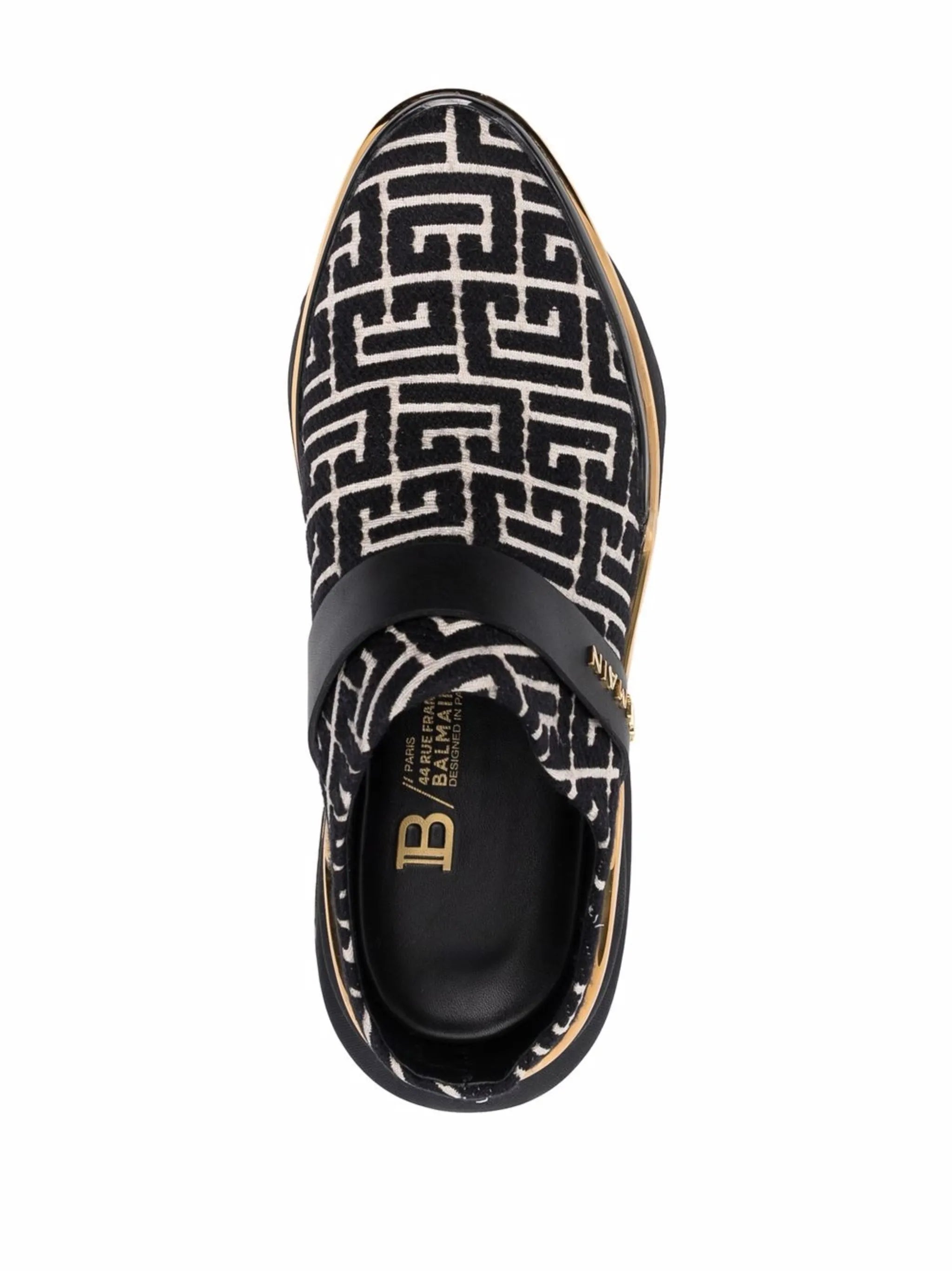 B-Bold monogram-pattern mules