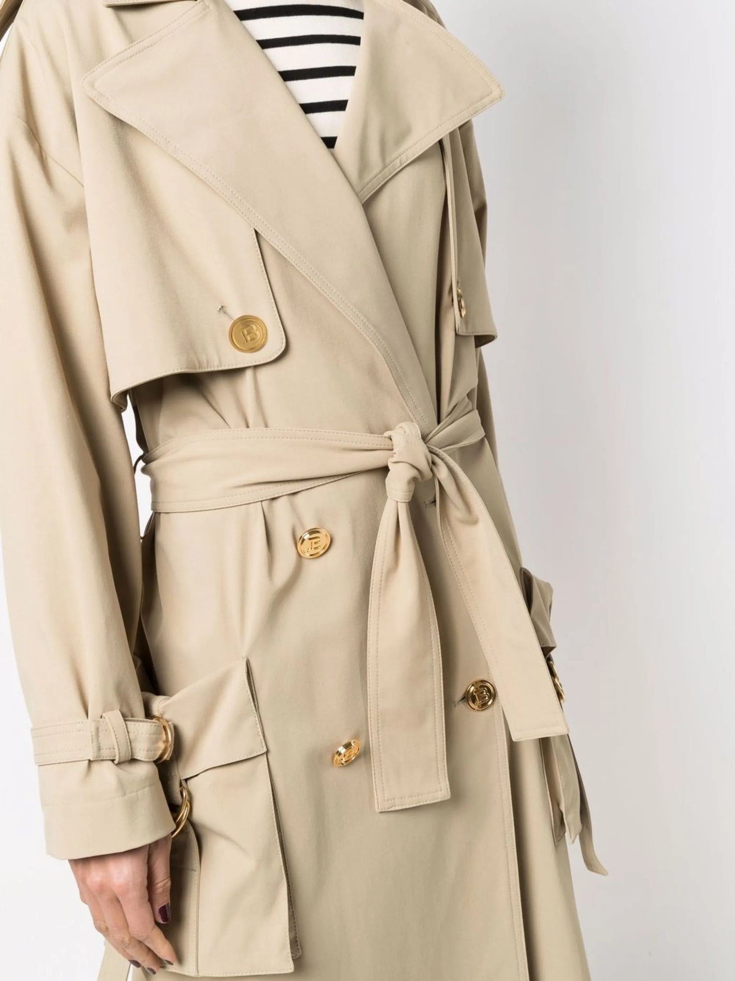 long belted trench coat