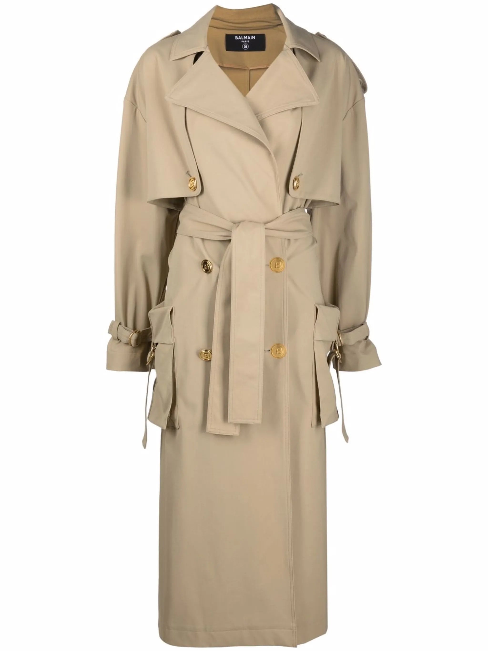 long belted trench coat