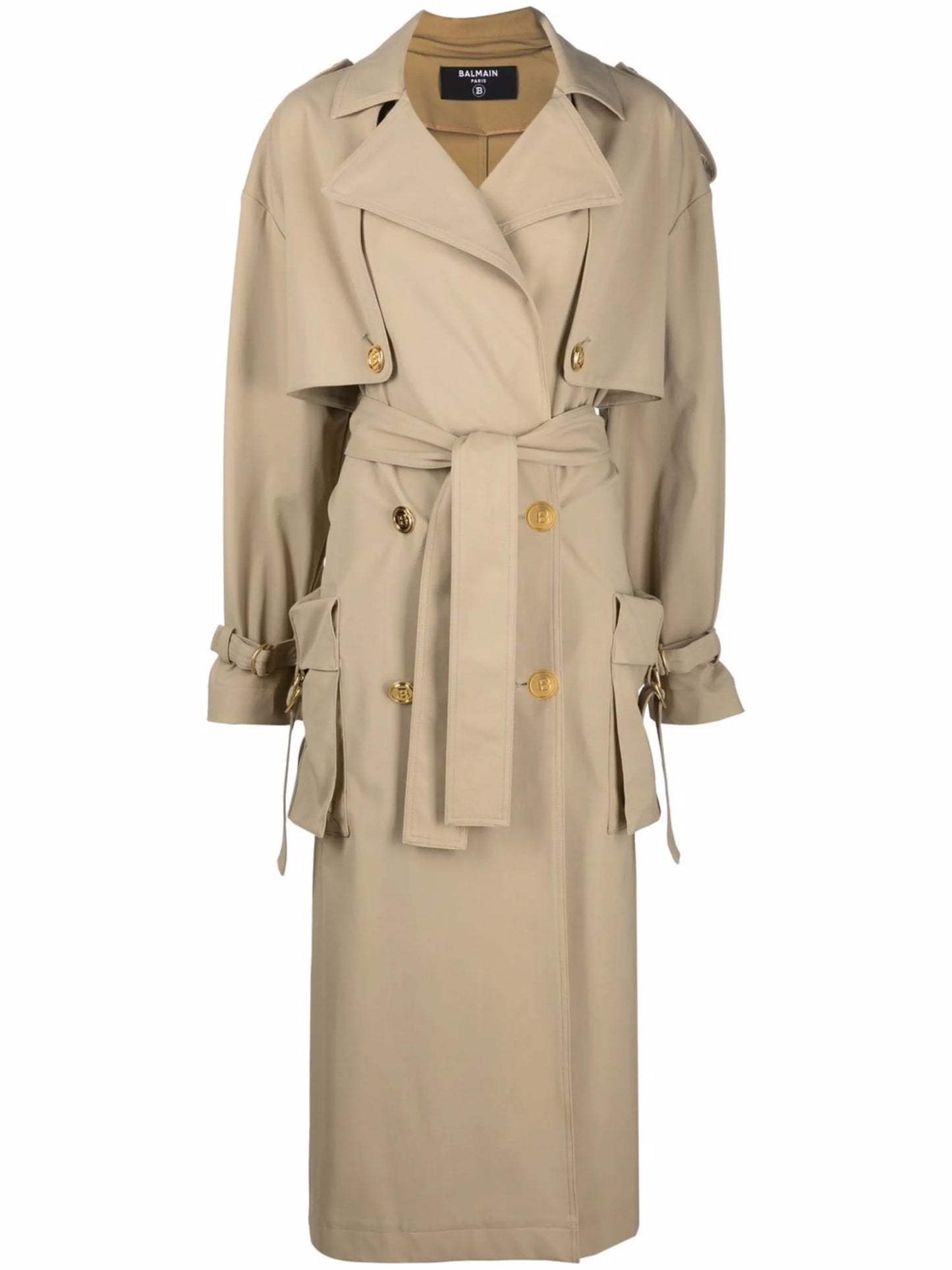 long belted trench coat