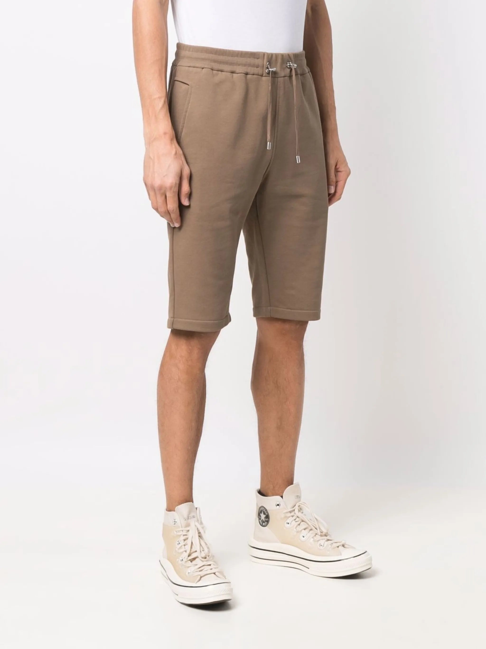 drawstring-fasting bermuda shorts