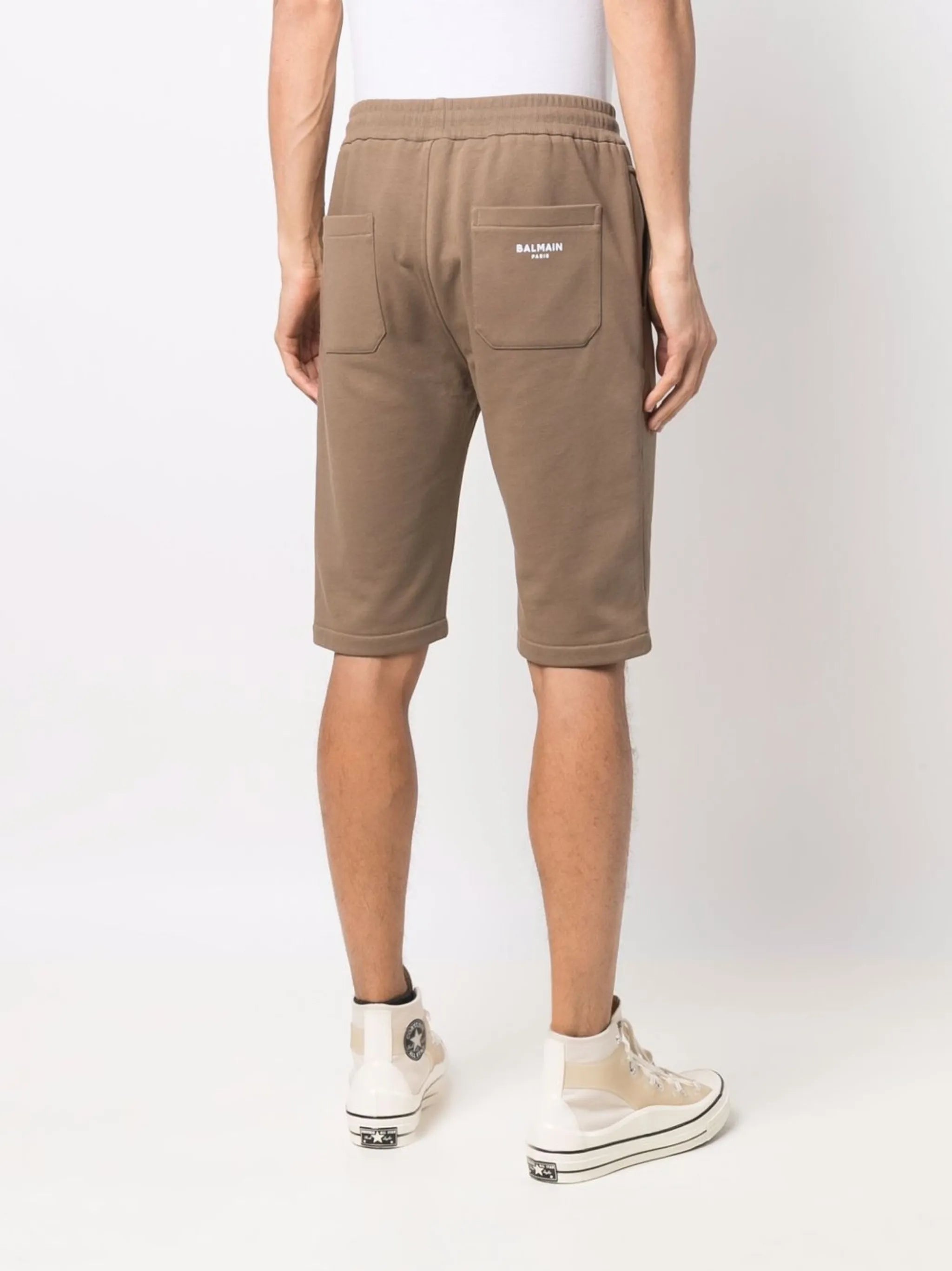 drawstring-fasting bermuda shorts