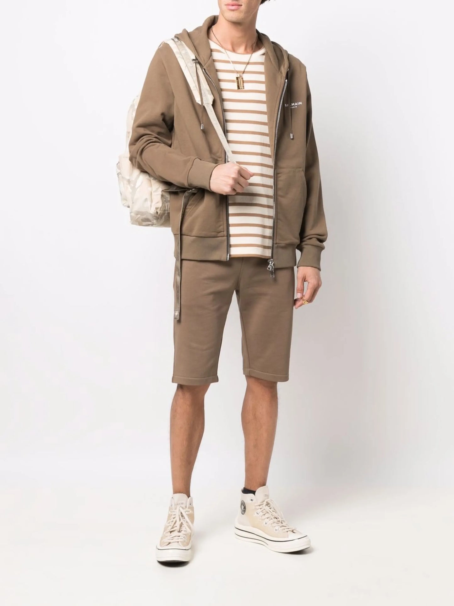 drawstring-fasting bermuda shorts