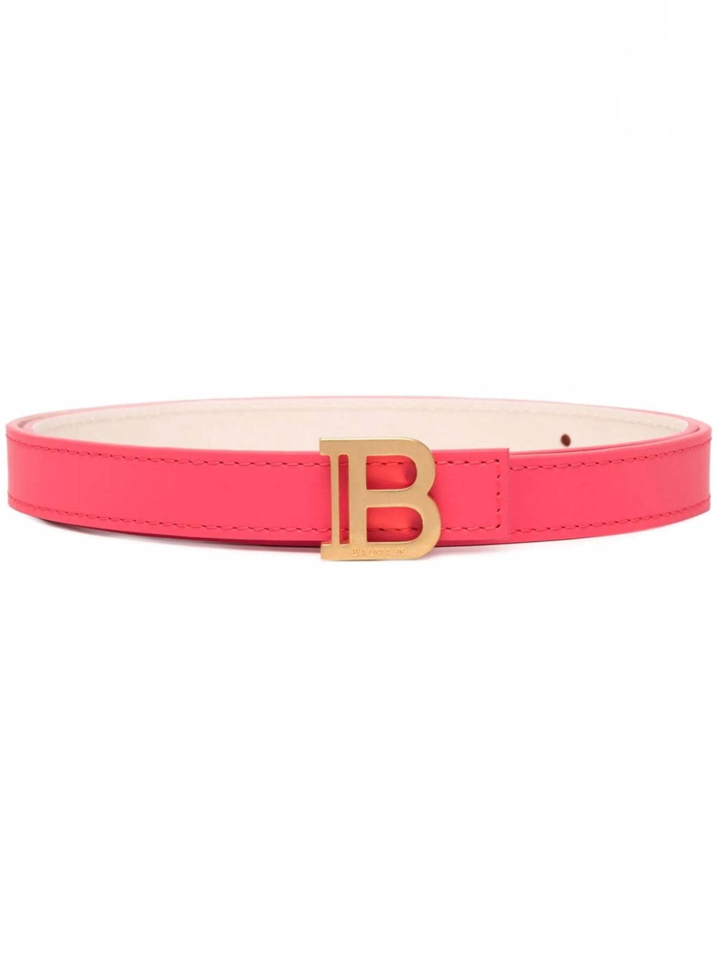B logo-buckle leather belt