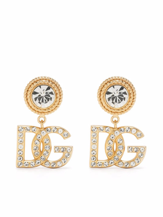 DG-logo rhinestone-embellished earrings
