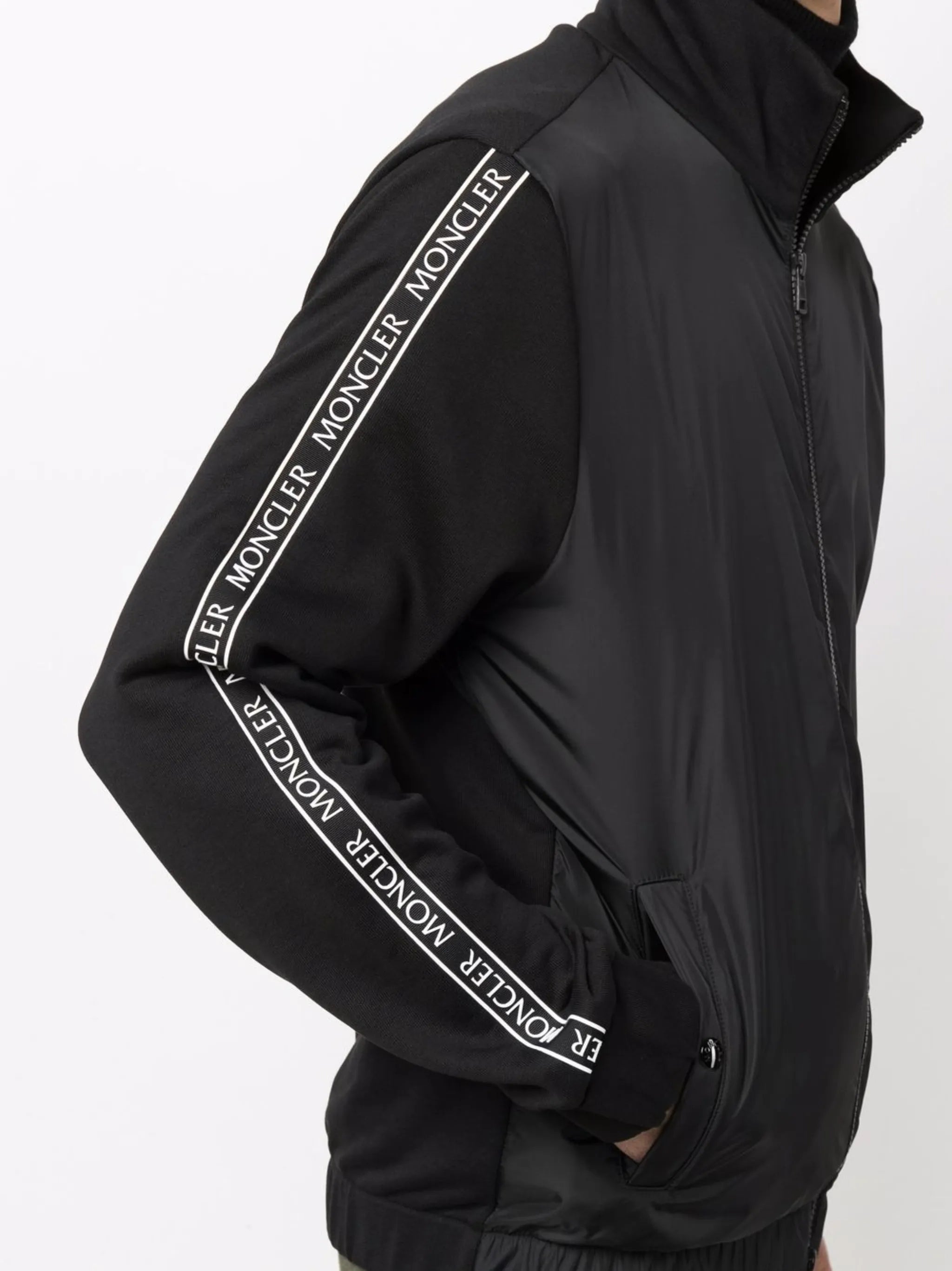 logo-tape panelled jacket