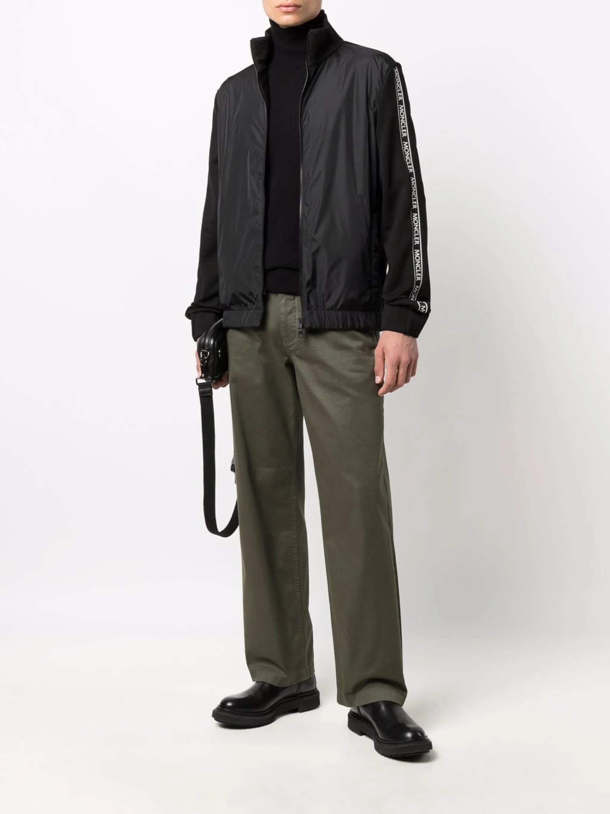 logo-tape panelled jacket