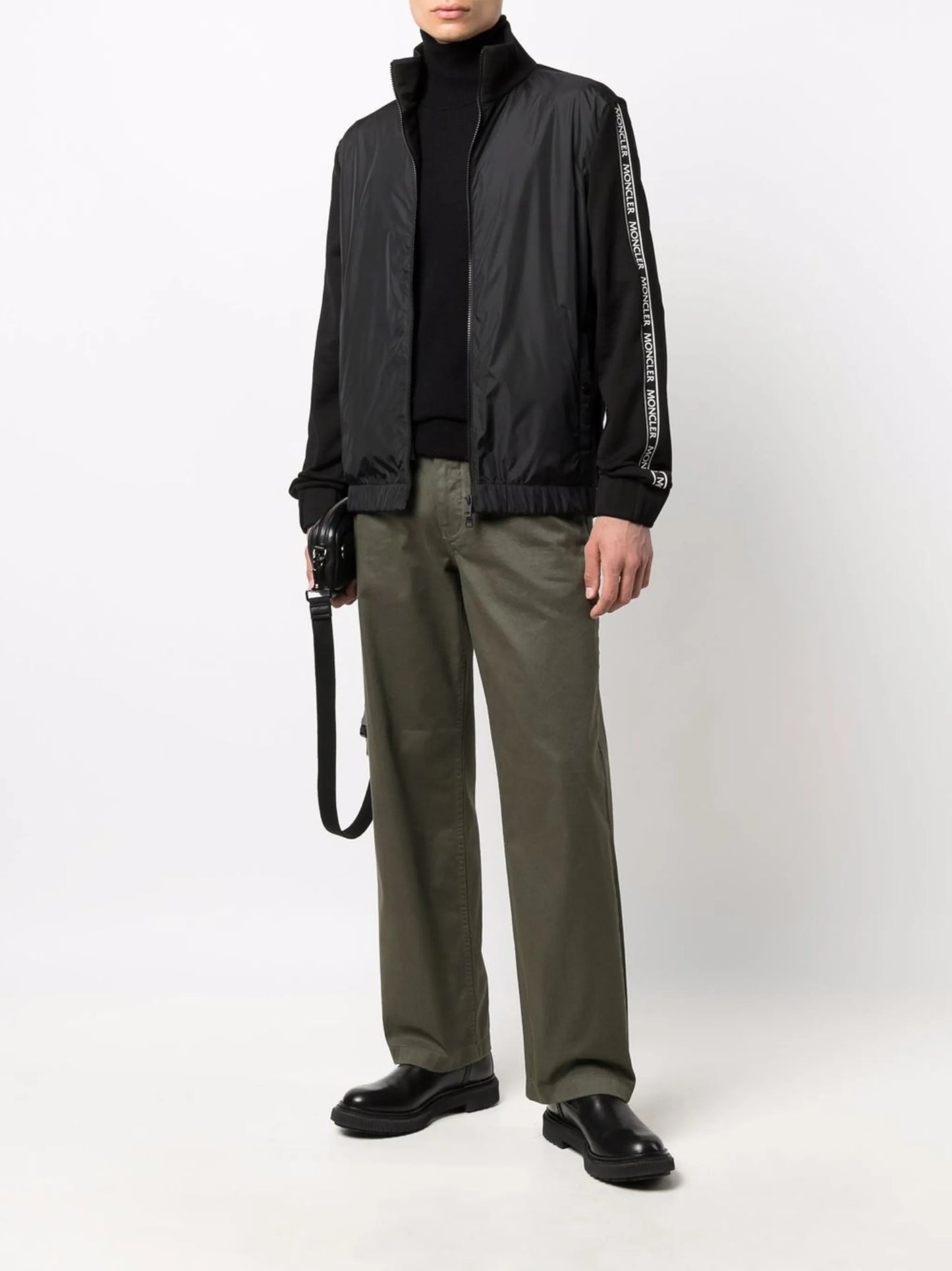 logo-tape panelled jacket