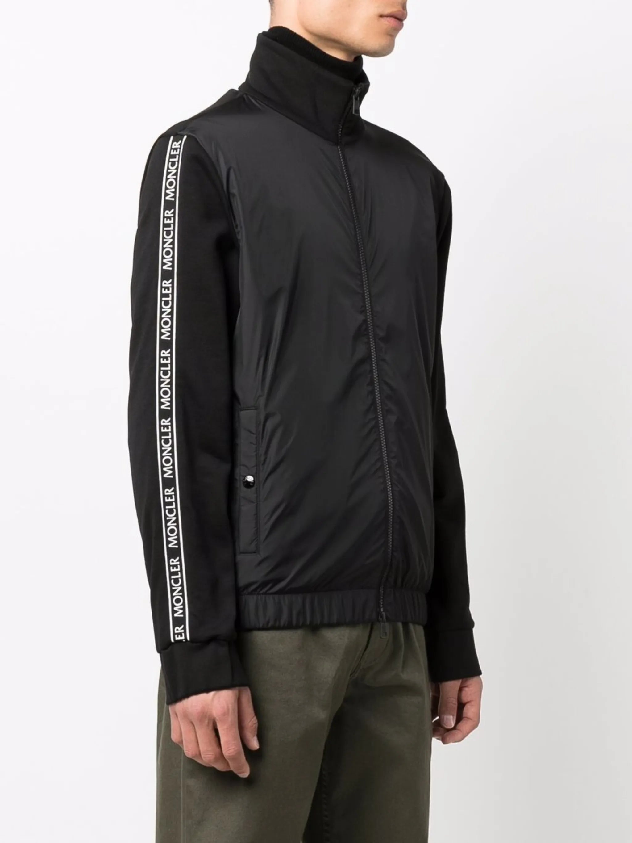 logo-tape panelled jacket