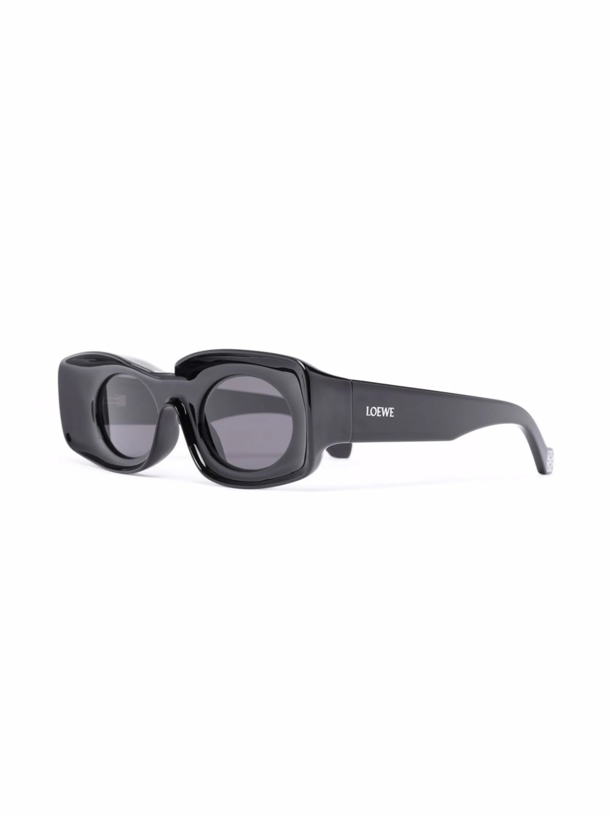logo-print rectangle-frame sunglasses