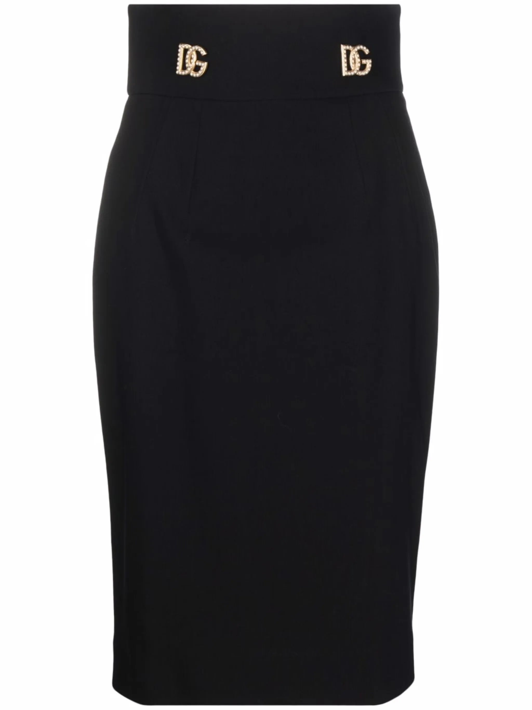 logo-embellished midi skirt