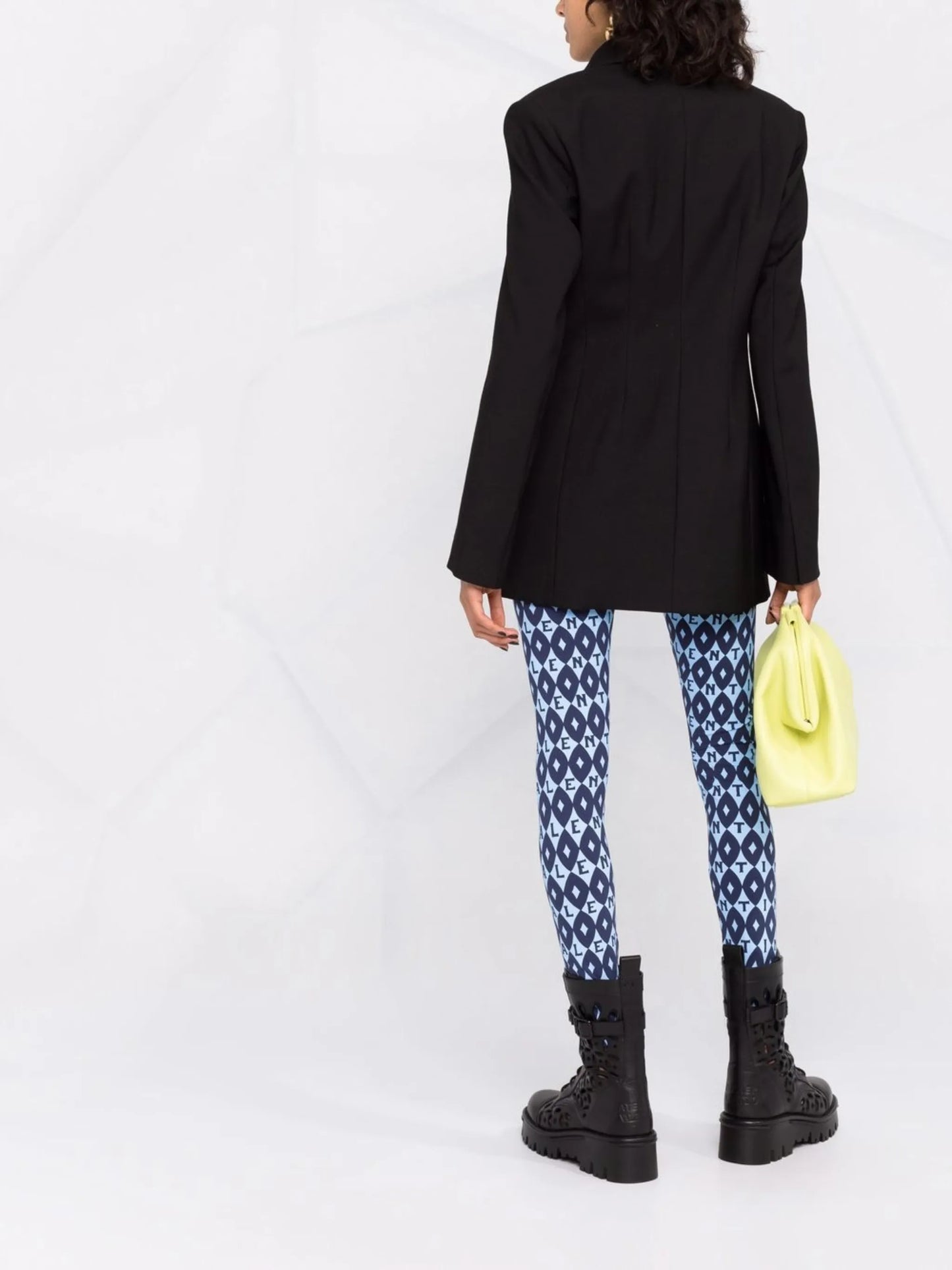 two-tone graphic-print leggings