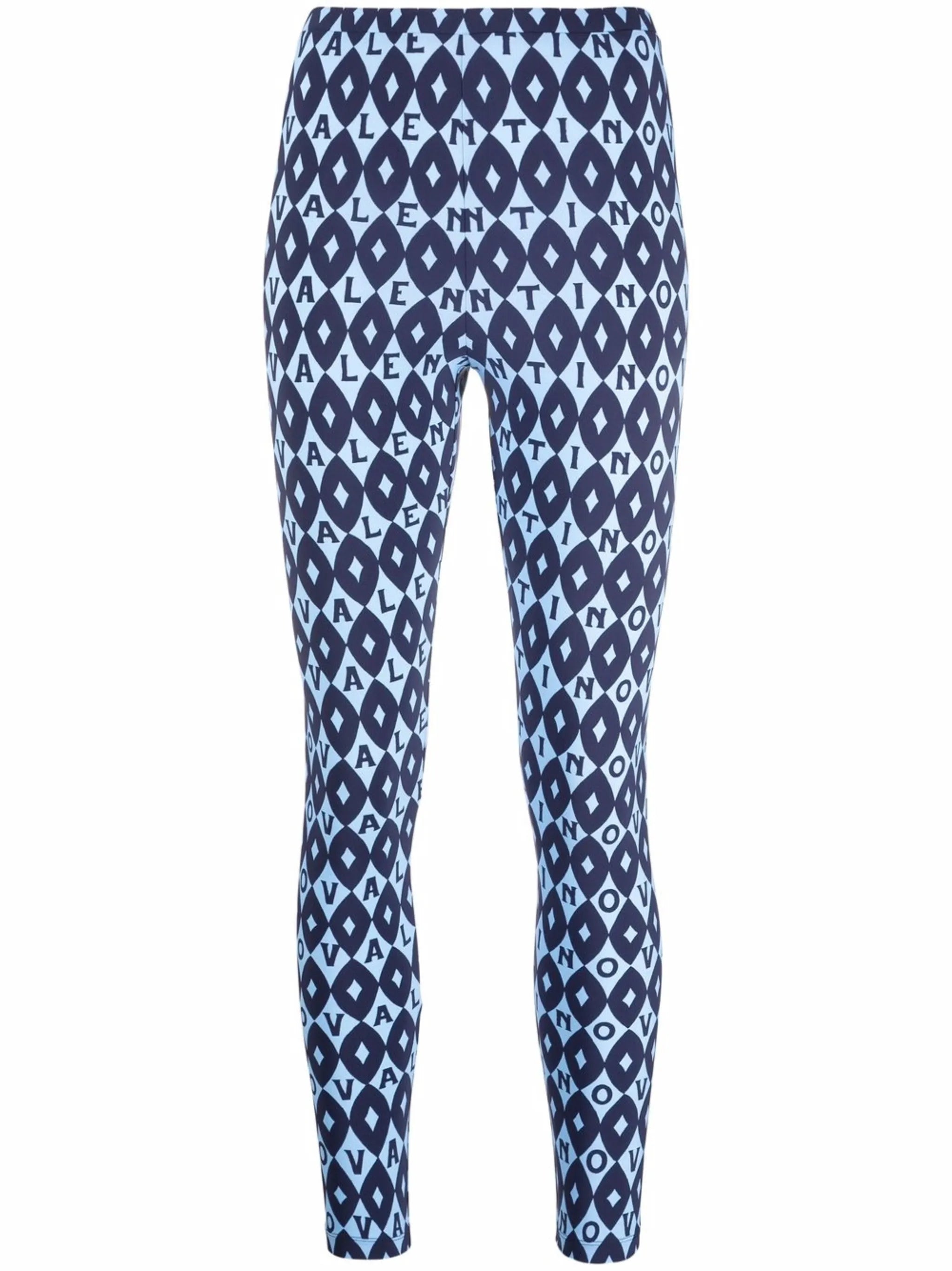 two-tone graphic-print leggings