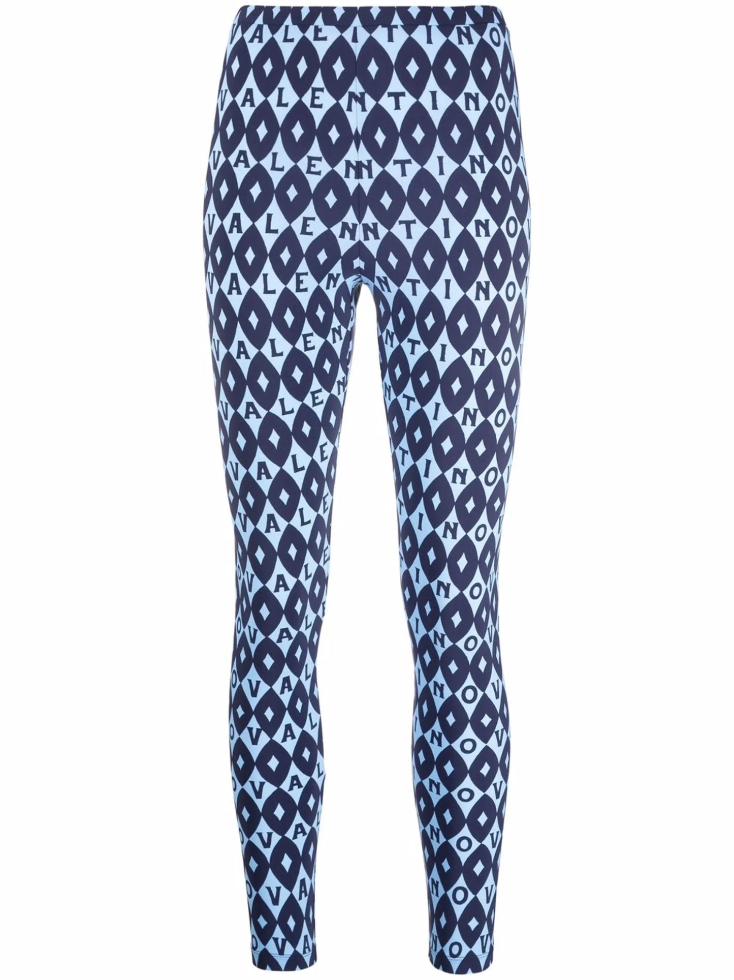 two-tone graphic-print leggings