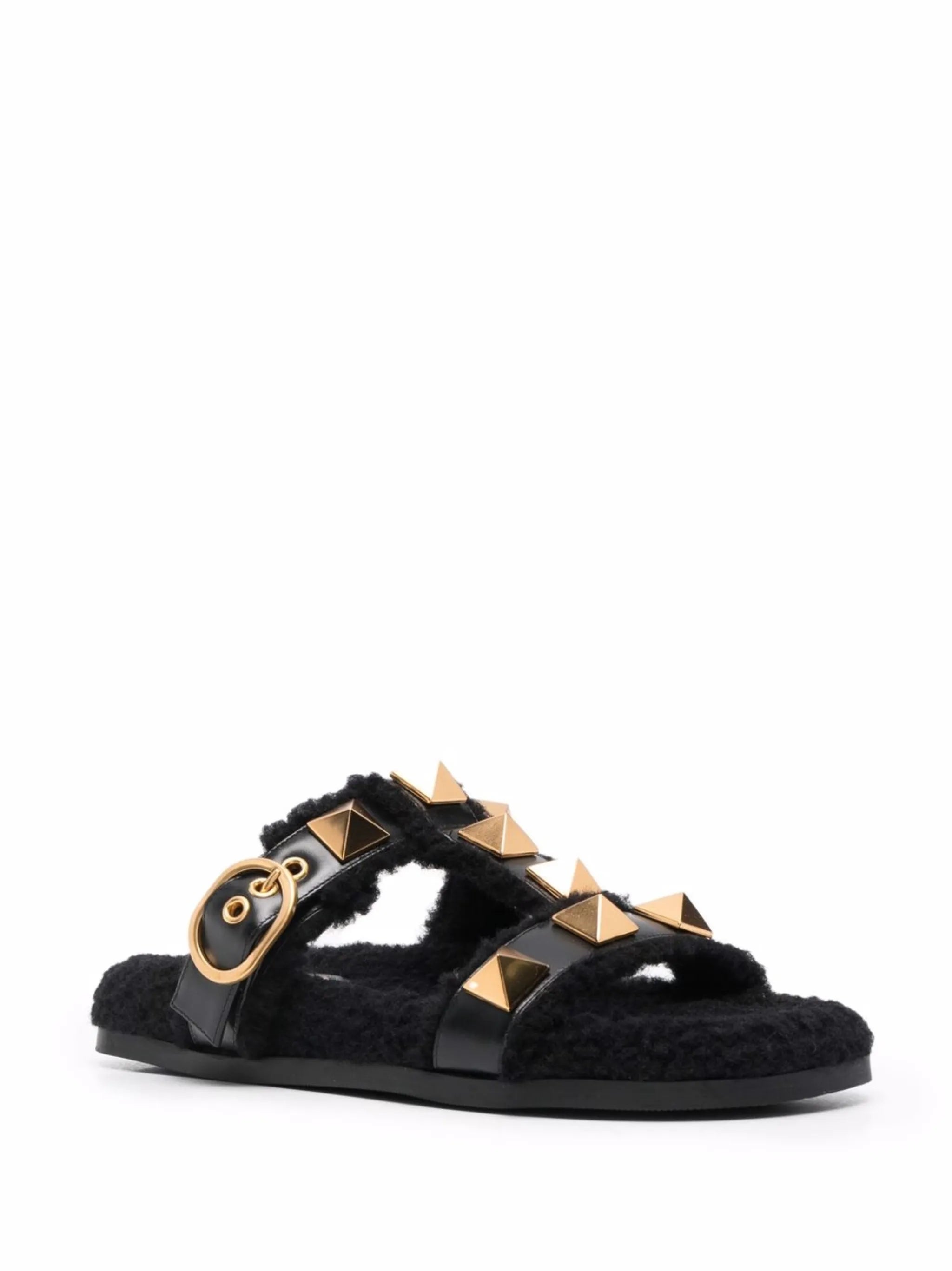 Roman stud shearling lined sandals