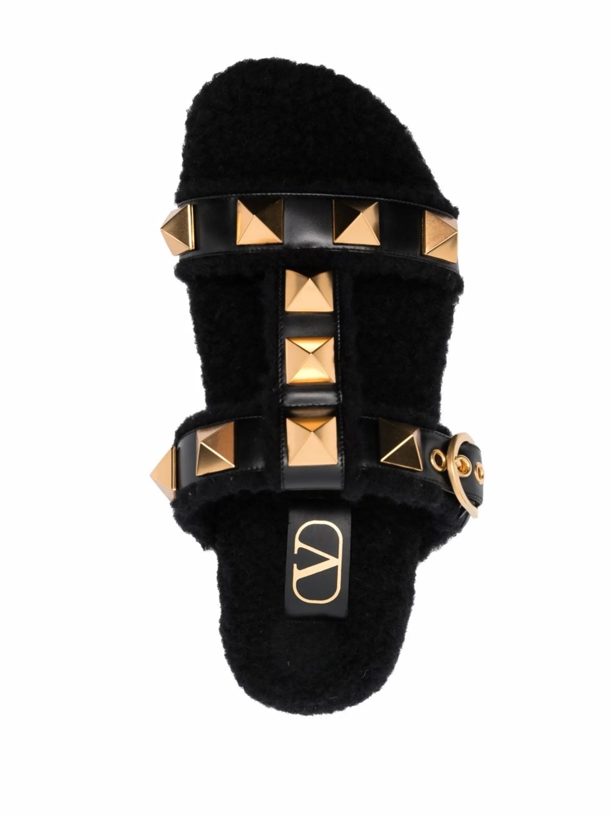 Roman stud shearling lined sandals