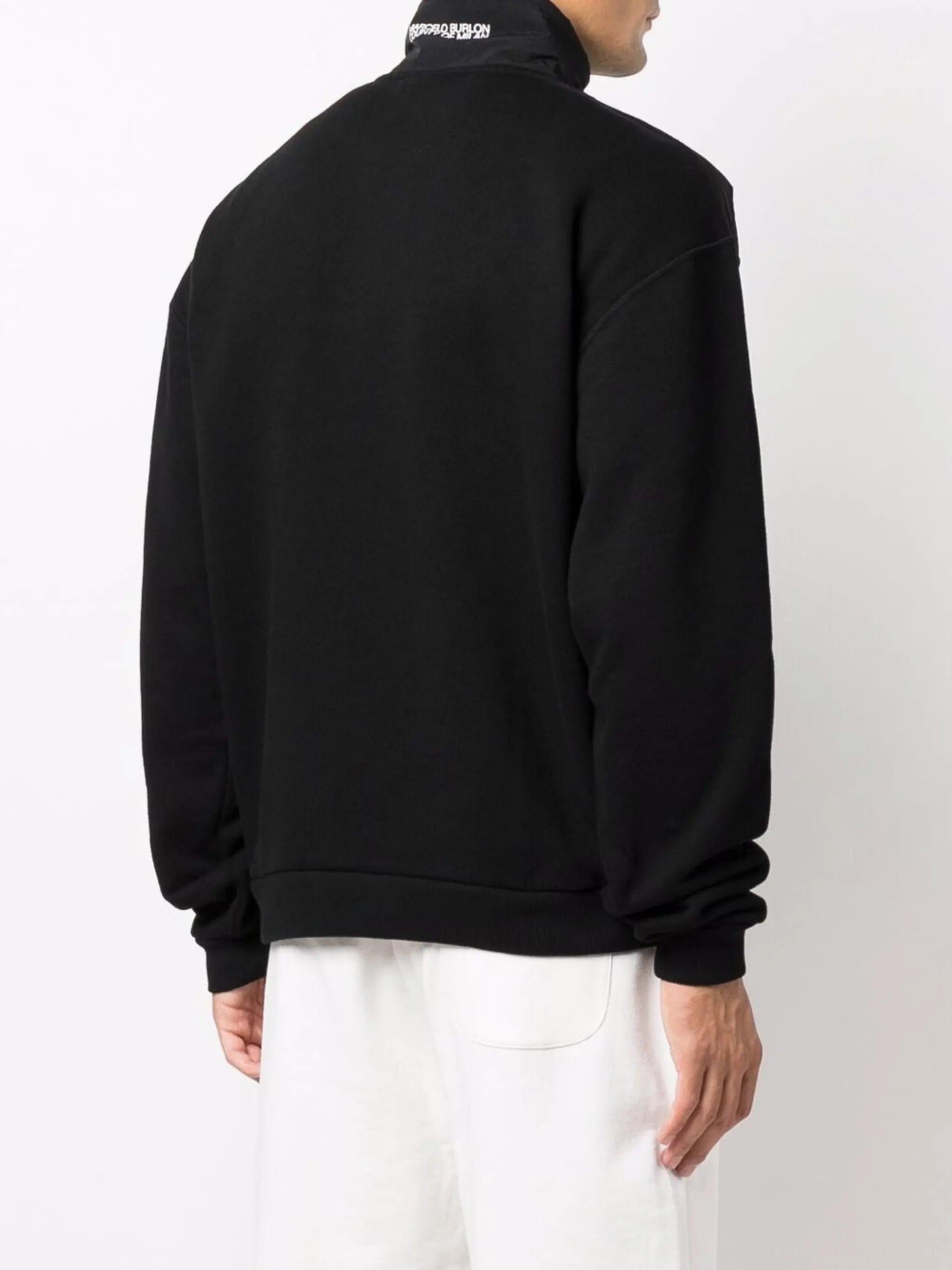 cross-motif panelled sweatshirt