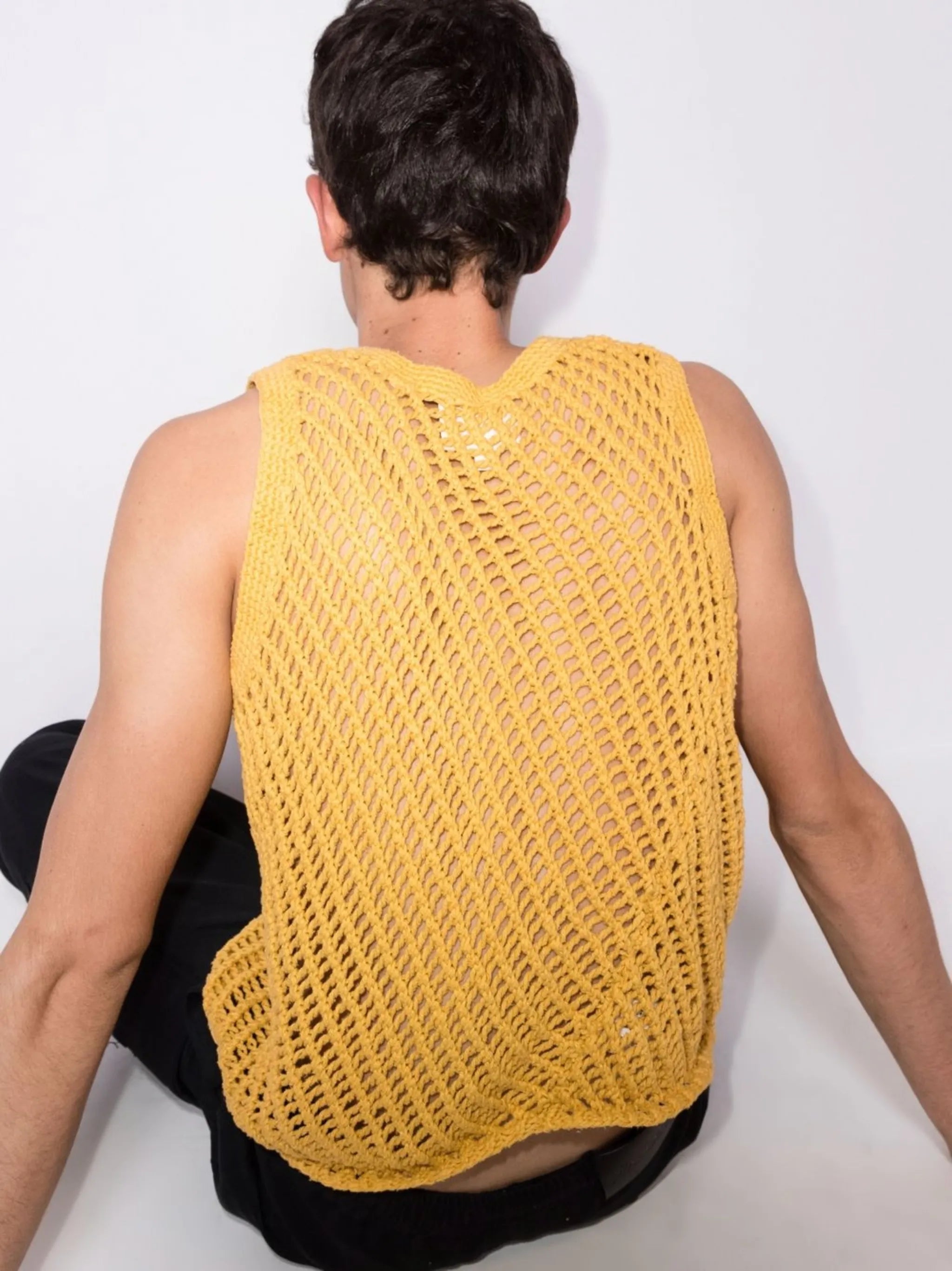 open knit tank top