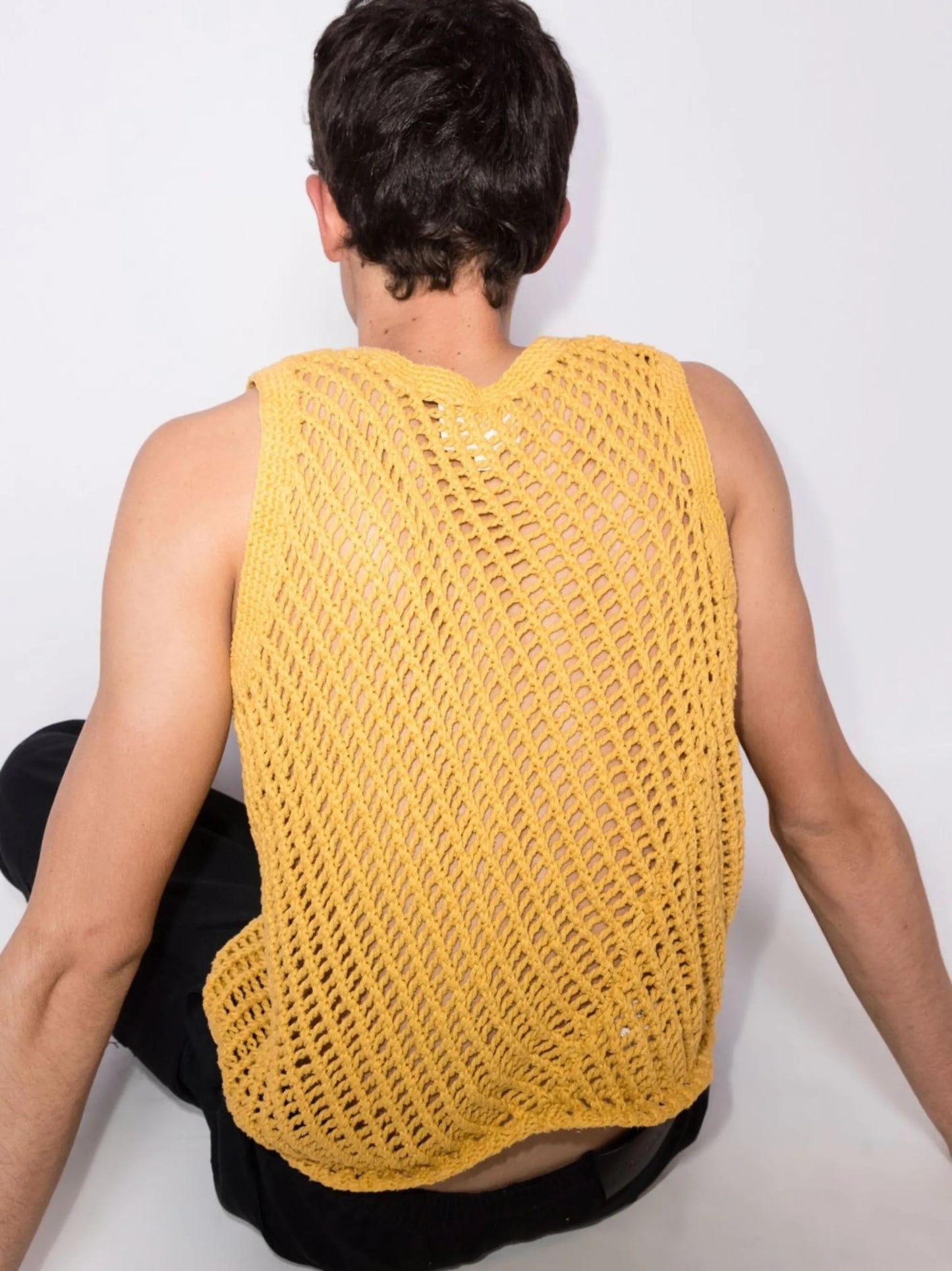 open knit tank top