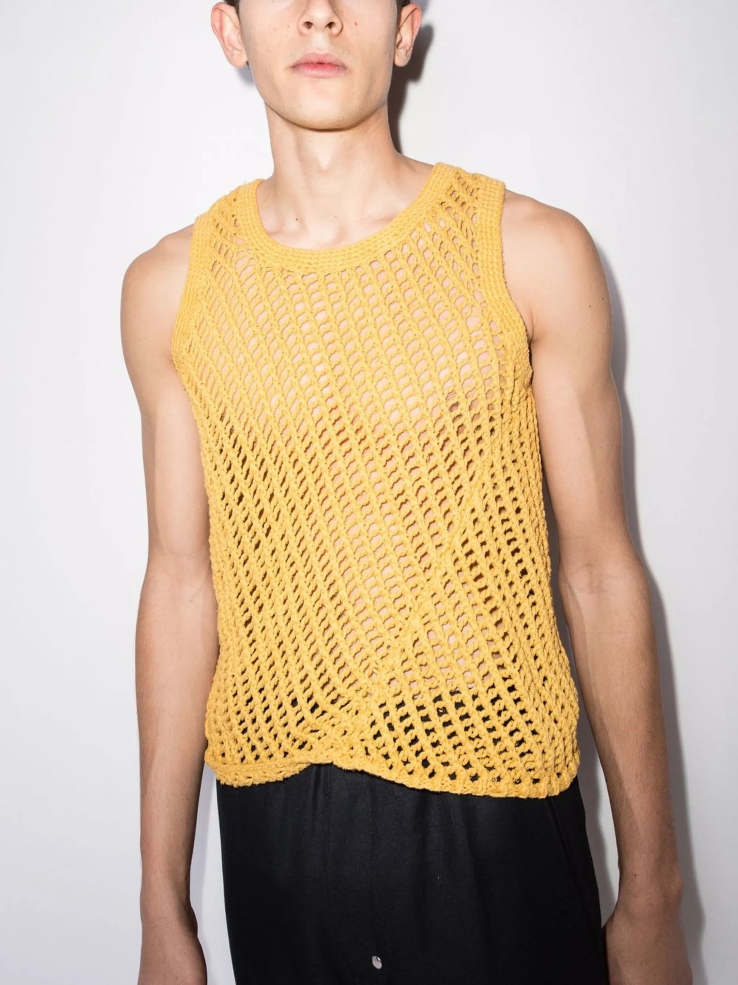 open knit tank top