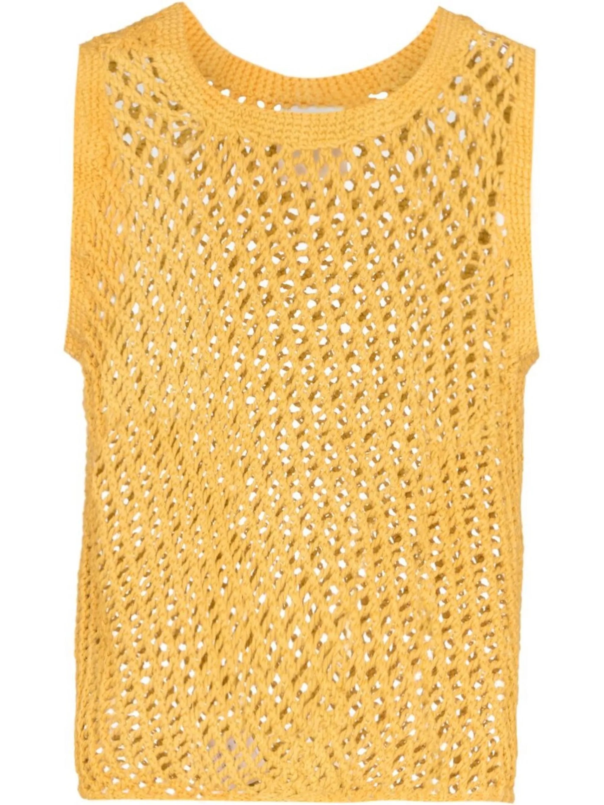 open knit tank top