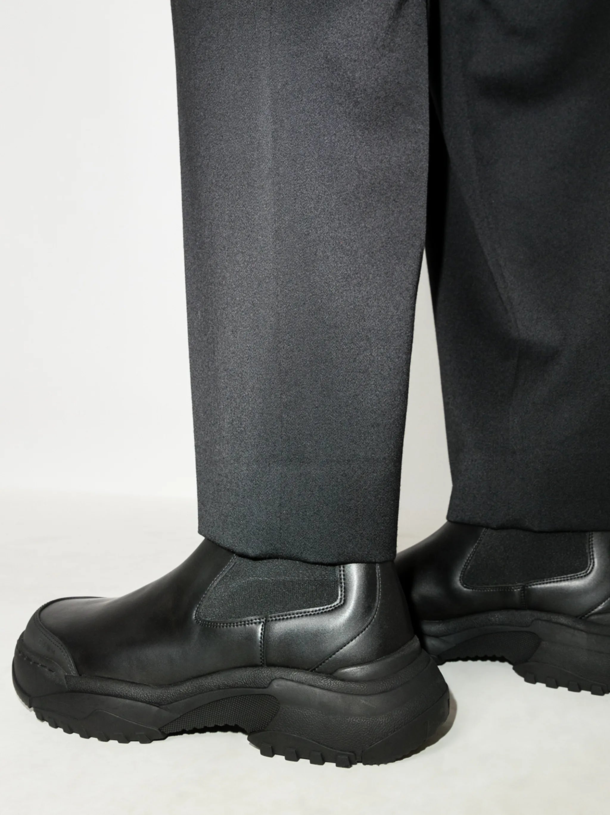 faux-leather Chelsea boots