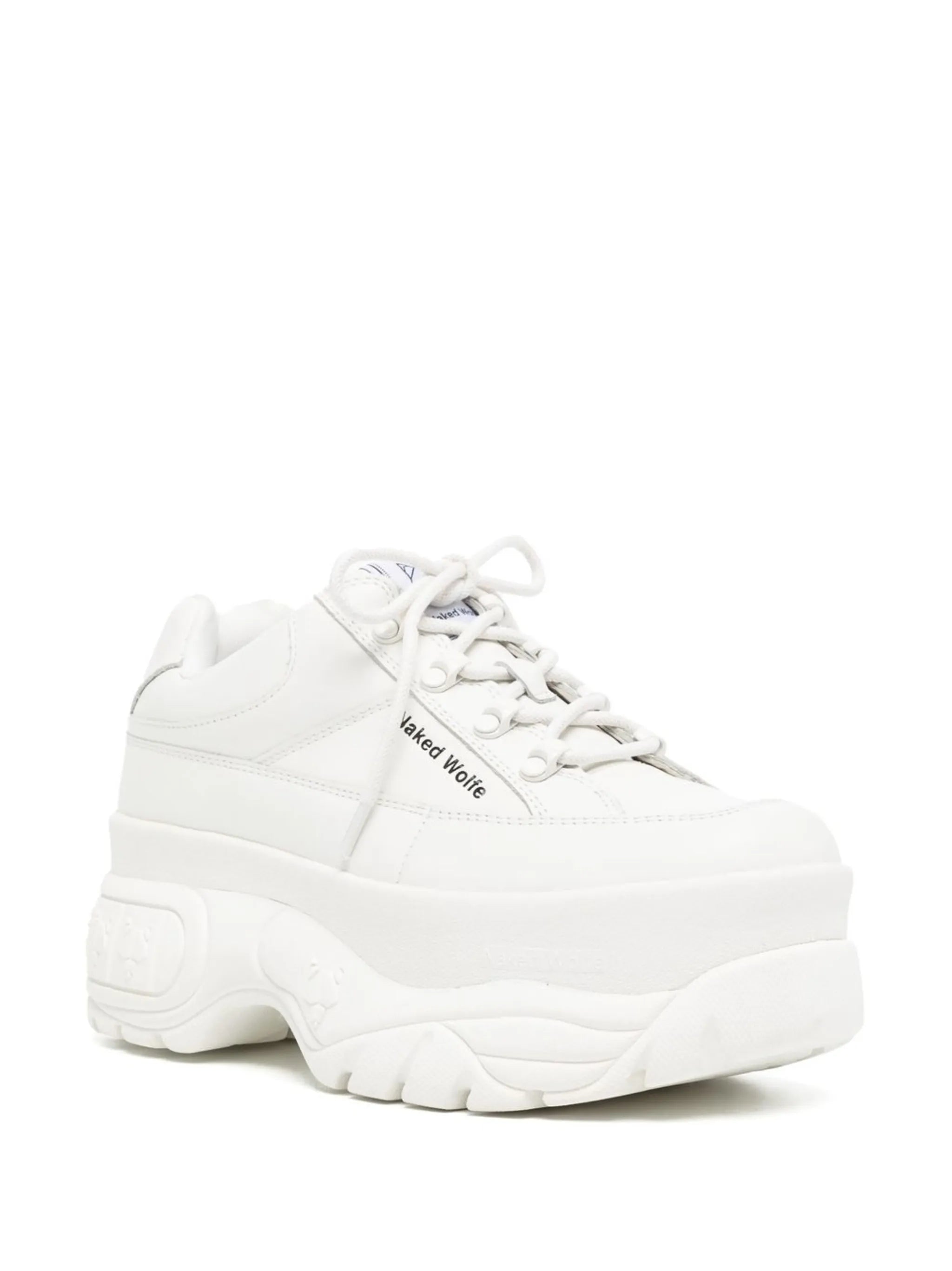 Sporty platform lace-up sneakers