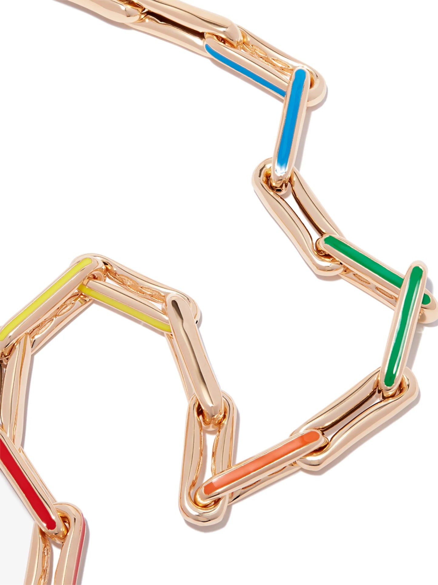 rainbow-effect link necklace