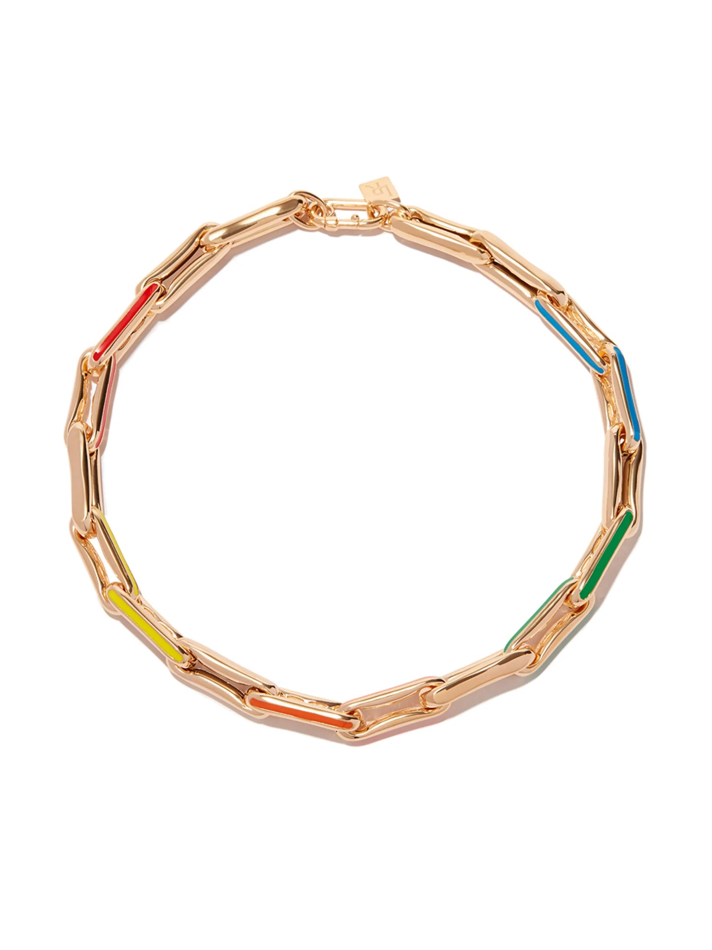 rainbow-effect link necklace