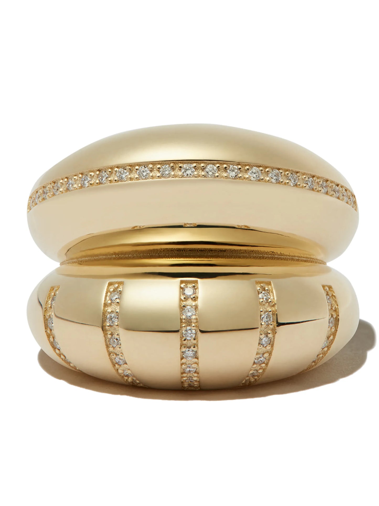 14kt yellow gold Bubble diamond ring