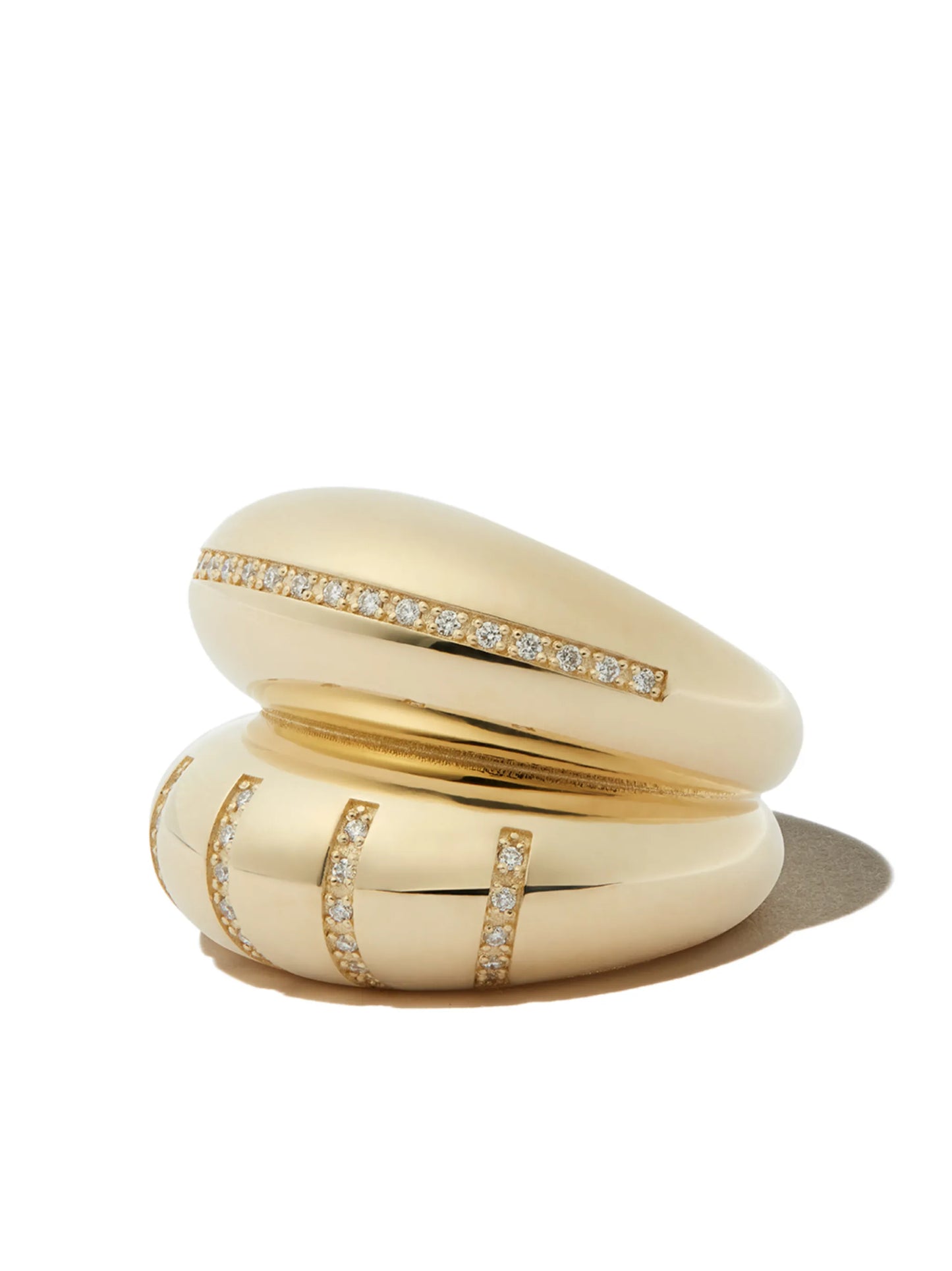 14kt yellow gold Bubble diamond ring