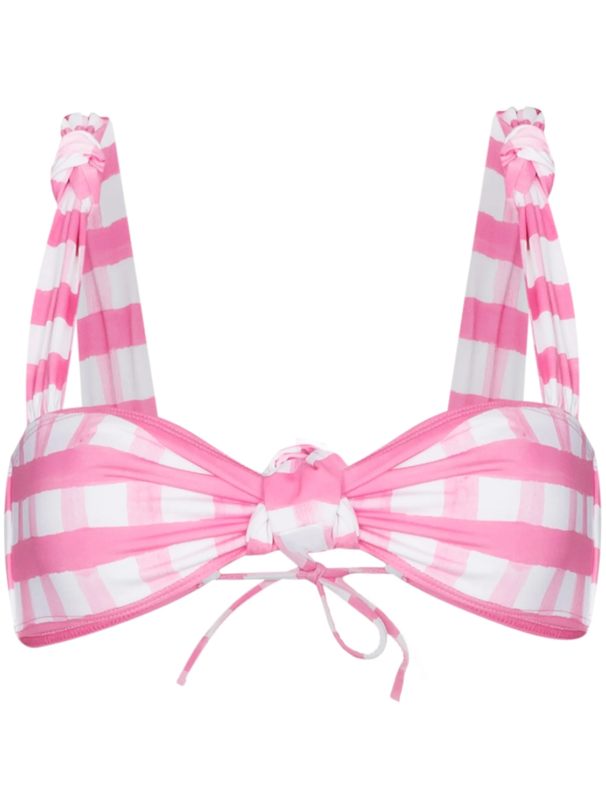 Vichy check bikini top